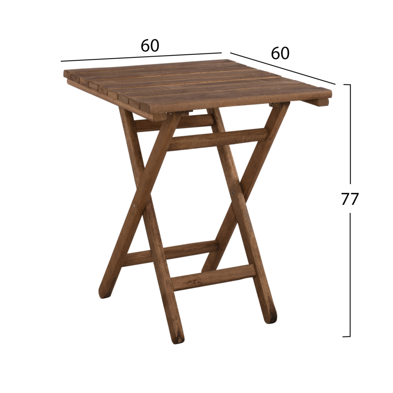 Director's Table LIMNOS 60x60x72 solid oak wood Walnut Color HM5647.01 [2]
