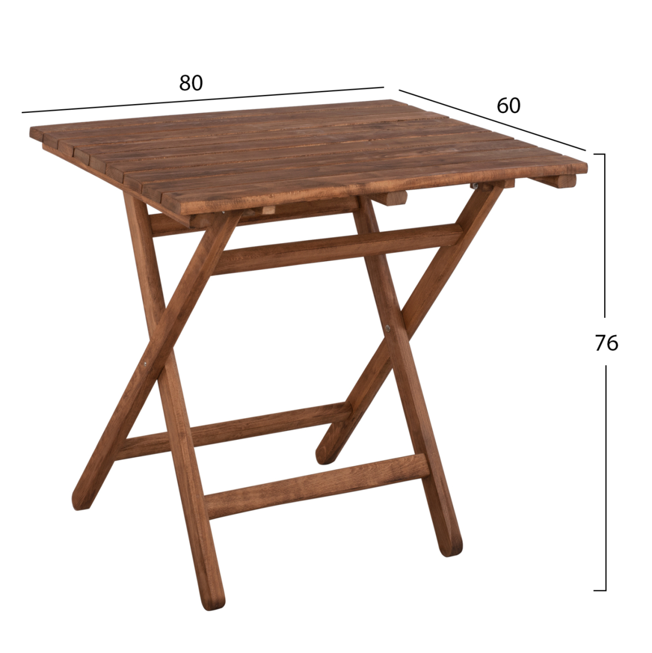 Director's Table Limnos 60x80 Solid Wood Impregnation Walnut HM5651.01 [2]