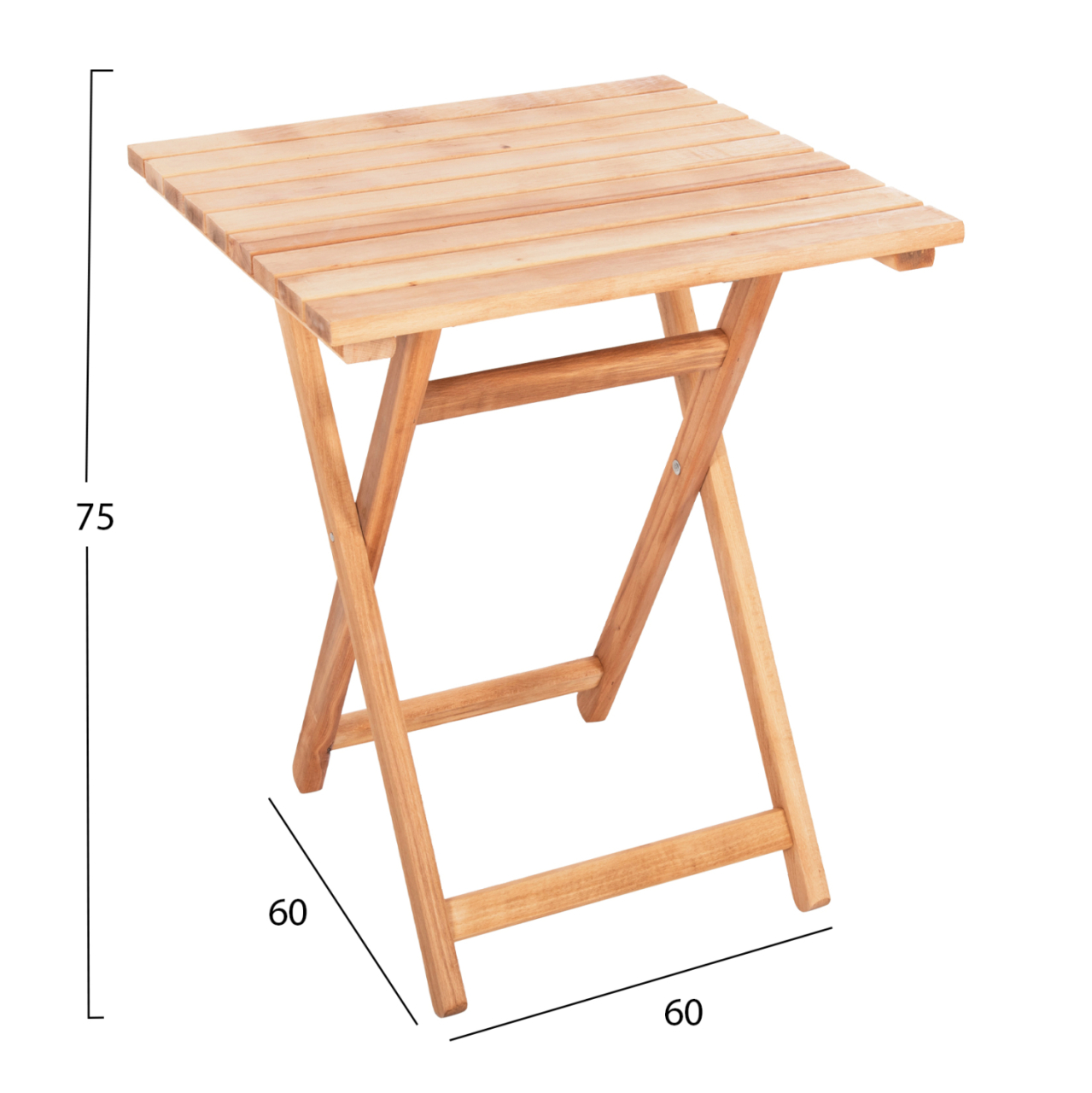 DIRECTOR'S TABLE LIMNOS HM5647.02 BEECH WOOD IN NATURAL-IMPREGNATION 60Χ60Χ75Hcm. [2]