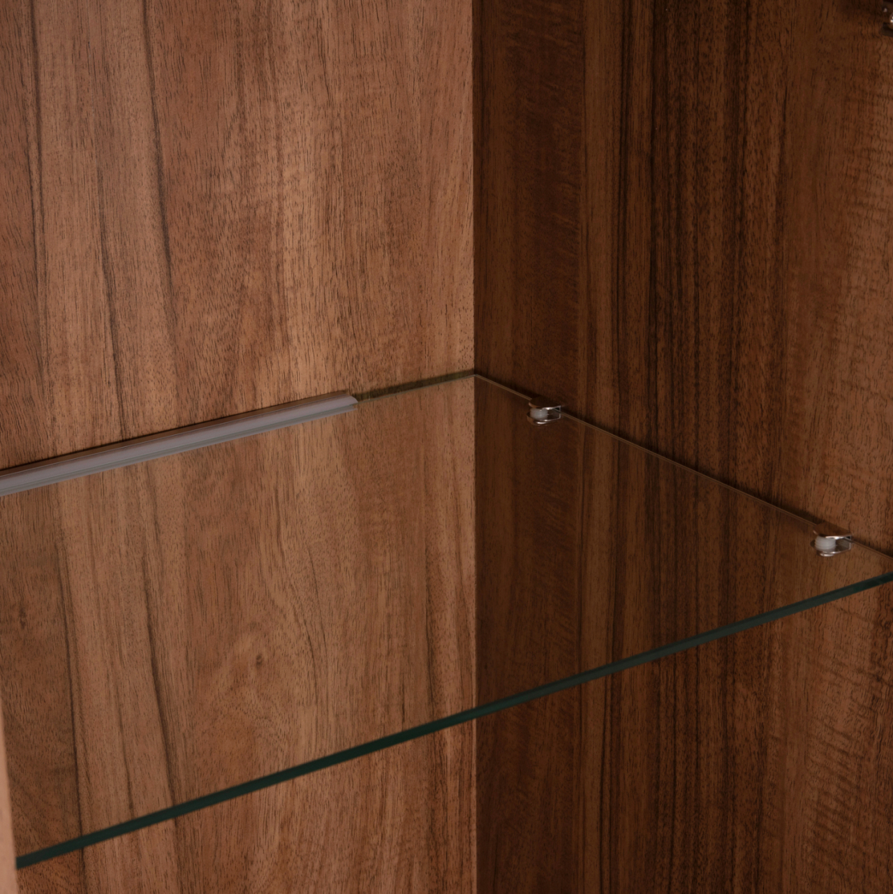 DISPLAY CABINET SERIES HARRY HM18011.01 MELAMINE IN NATURAL WOOD COLOR-BLACK 90x40x185Hcm. [9]