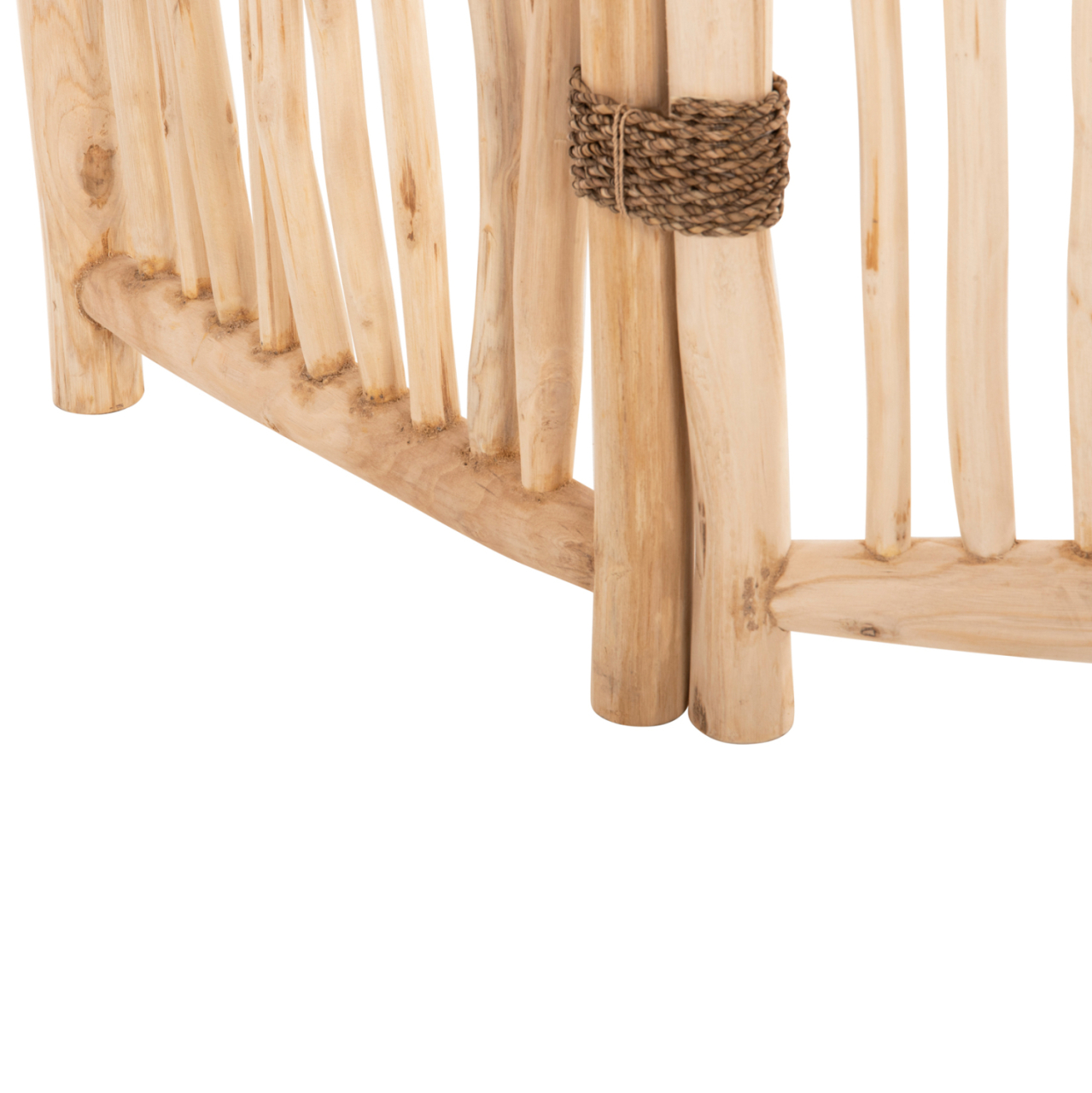 DIVIDER WITH 3 LEAFS ZENDOR HM4316 TEAK BRANCHES IN NATURAL 165x180Hcm. [4]