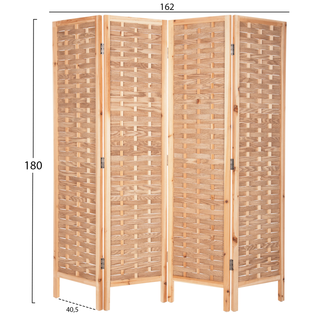 DIVIDER WITH 4 LEAFS SENTINEL HM4227 BAMBOO IN NATURAL COLOR 162x2,5x180Hcm. [2]
