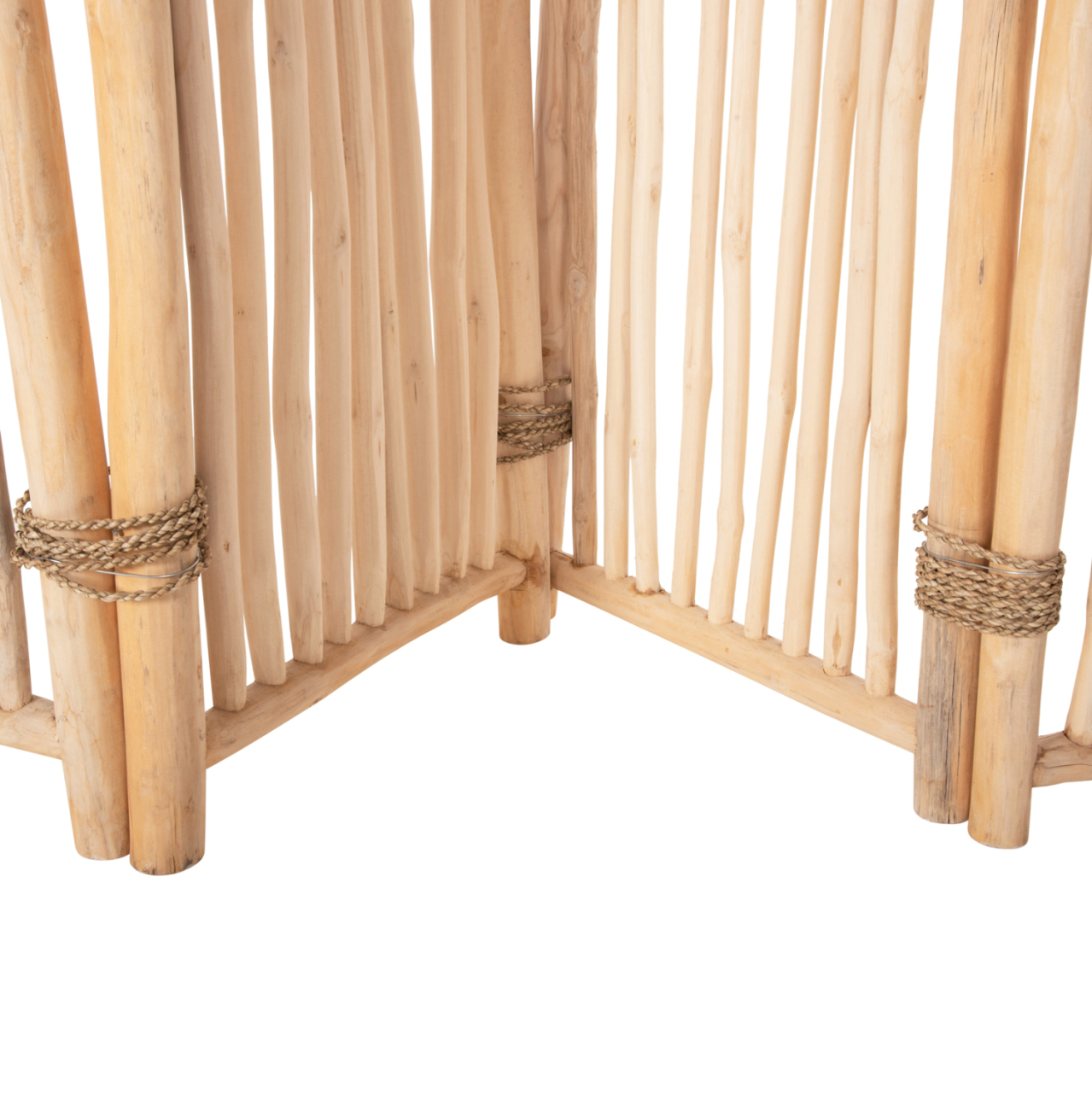 DIVIDER WITH 5 LEAFS ZENDOR HM4320 TEAK BRANCHES IN NATURAL 216-275x180Hcm. [6]
