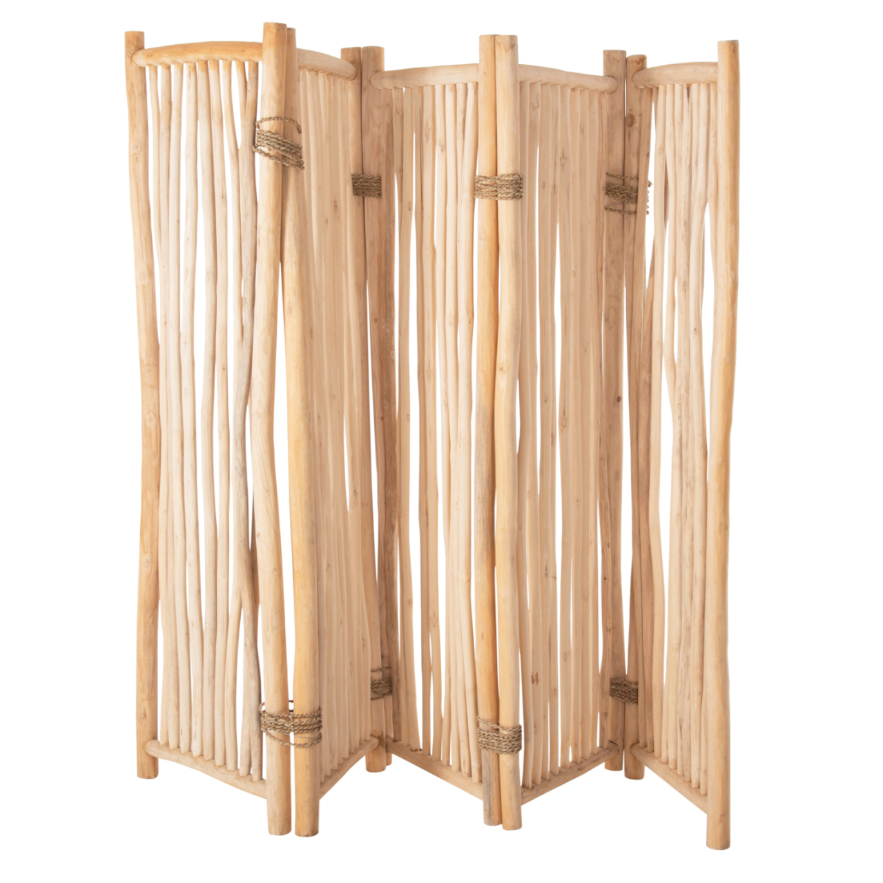 DIVIDER WITH 5 LEAFS ZENDOR HM4320 TEAK BRANCHES IN NATURAL 216-275x180Hcm. [3]