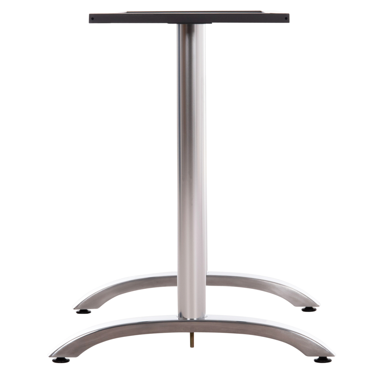 DOUBLE BASE FOR TABLE HM461.13 CHROMED ALUMINUM WITH HEIGHT ADJUSTERS 100x60x73Hcm [5]