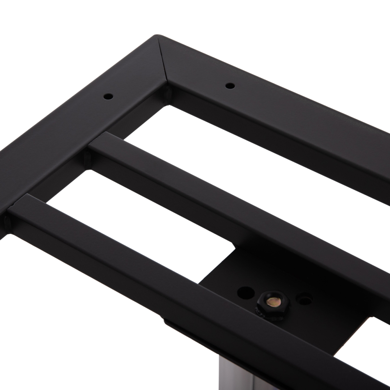 DOUBLE BASE FOR TABLE HM461.13 CHROMED ALUMINUM WITH HEIGHT ADJUSTERS 100x60x73Hcm [6]