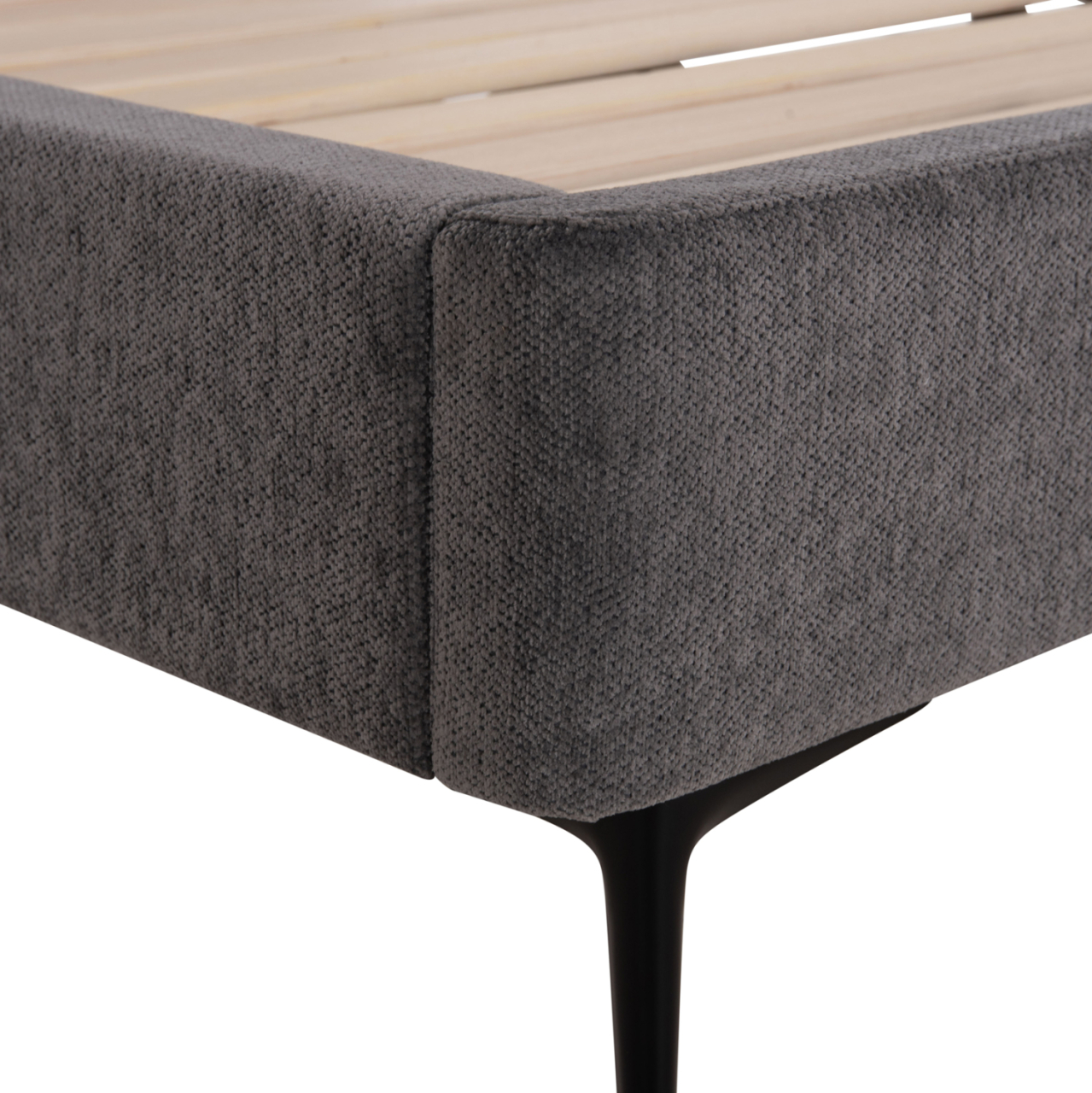 DOUBLE BED JILL HM737.01 FABRIC IN GREY--FOR MATTRESS 160x200cm [9]