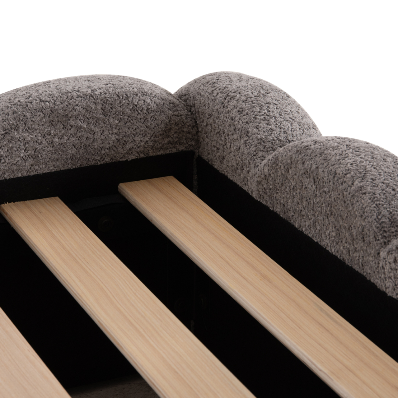 DOUBLE BED MARIUS HM759.01 GREY CHENILLE FABRIC--FOR MATTRESS 160x200cm. [10]