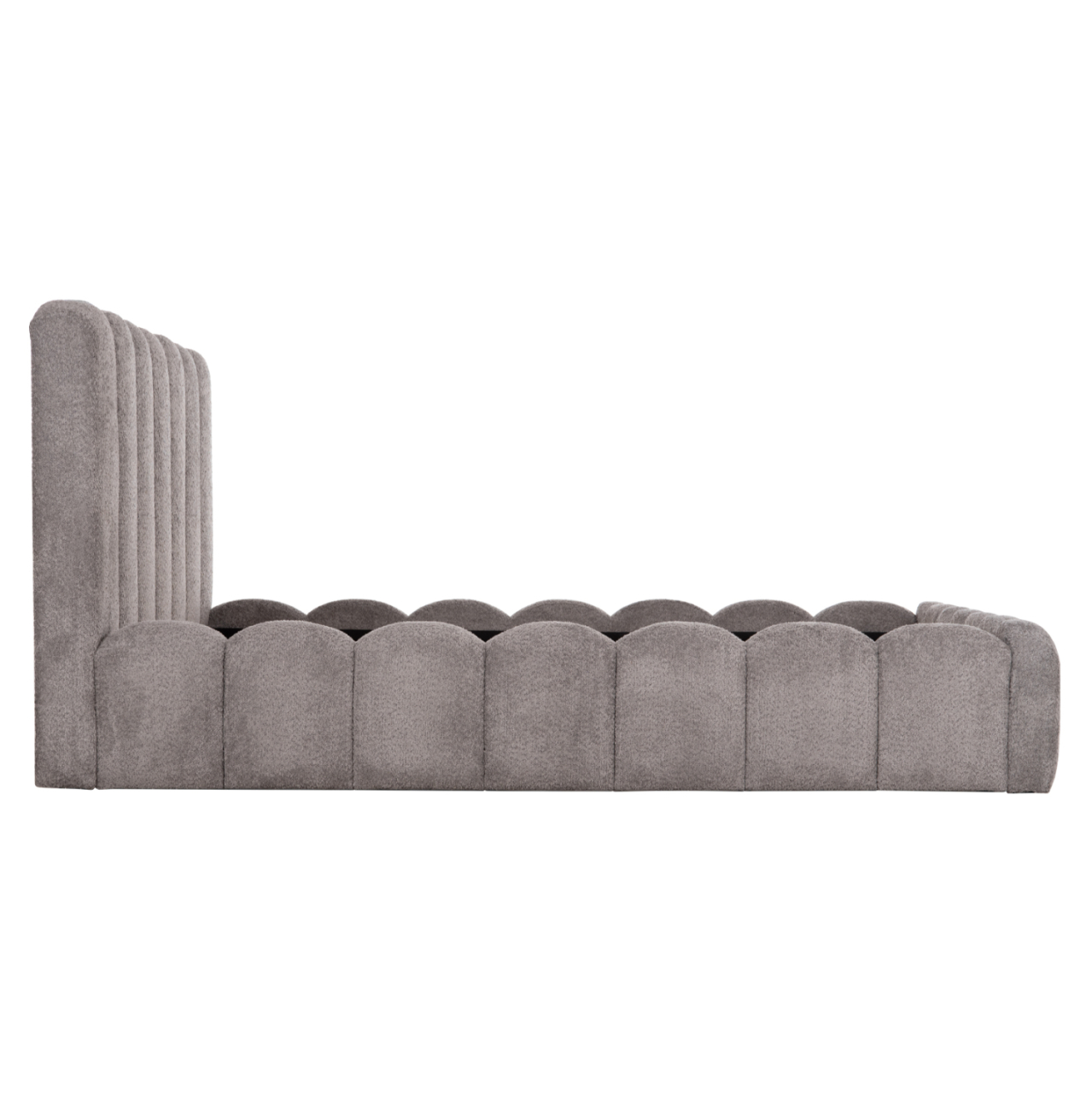 DOUBLE BED MARIUS HM759.01 GREY CHENILLE FABRIC--FOR MATTRESS 160x200cm. [6]
