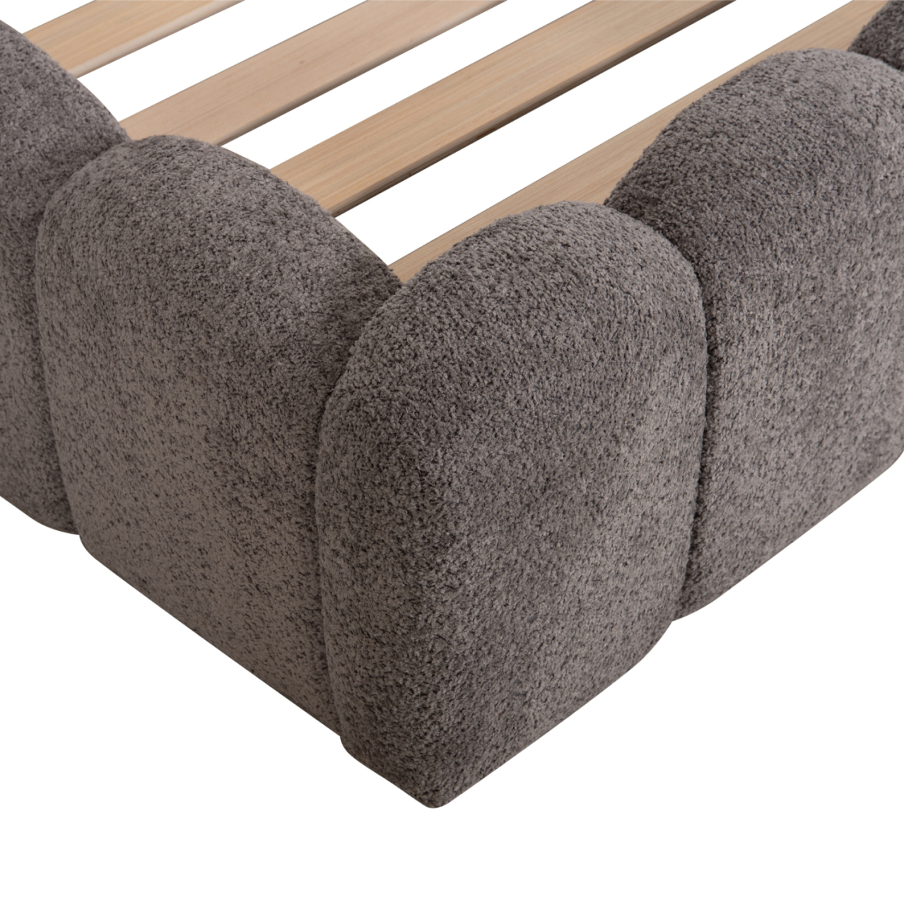DOUBLE BED MARIUS HM759.01 GREY CHENILLE FABRIC--FOR MATTRESS 160x200cm. [7]