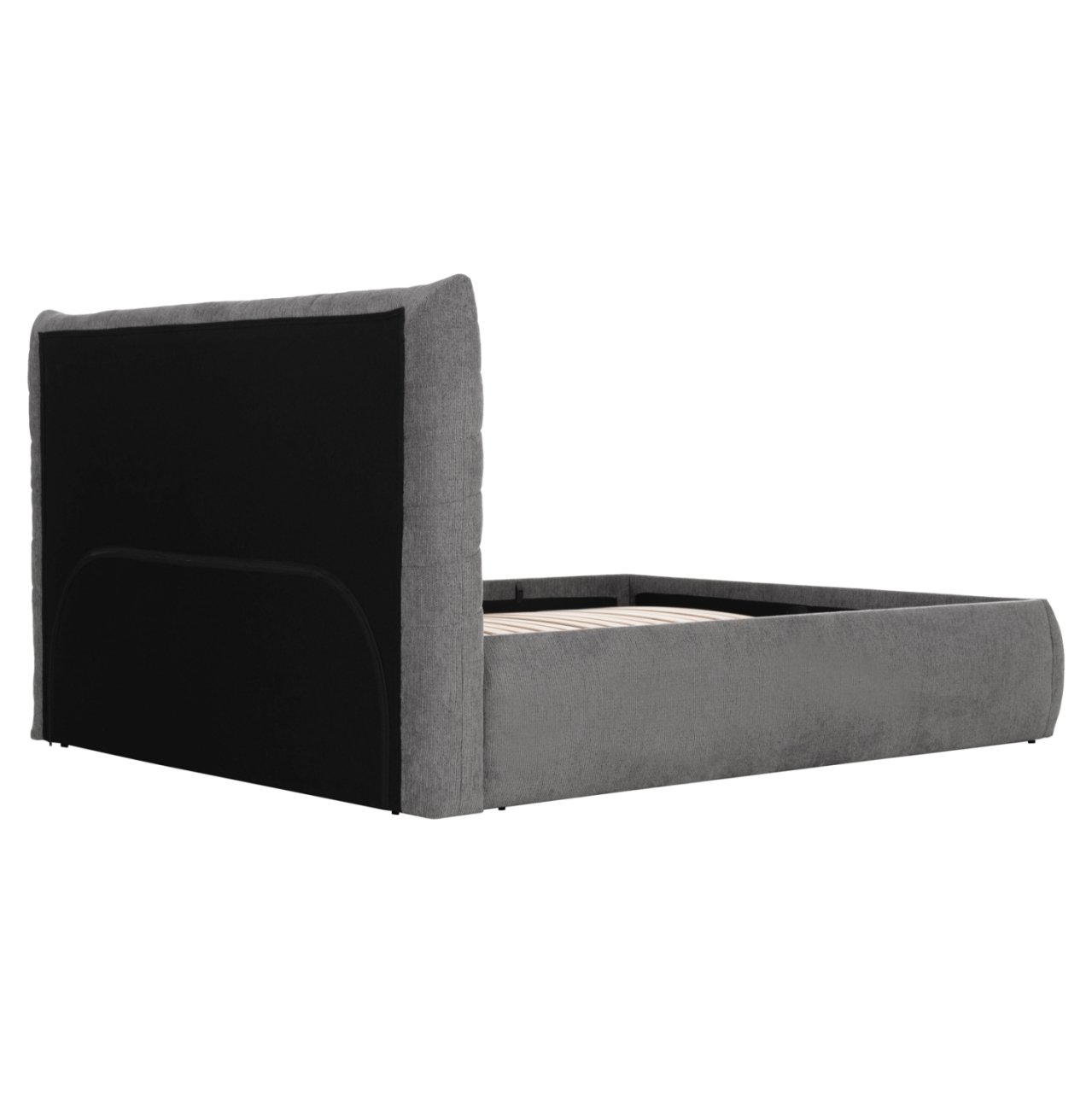 DOUBLE BED SANDRA HM732.01 GREY FABRIC and STORAGE SPACE--FOR MATTRESS 160x200cm. [6]