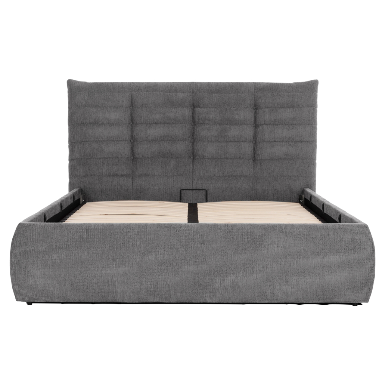 DOUBLE BED SANDRA HM732.01 GREY FABRIC and STORAGE SPACE--FOR MATTRESS 160x200cm. [4]