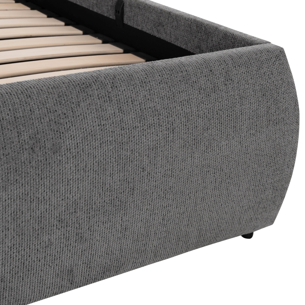 DOUBLE BED SANDRA HM732.01 GREY FABRIC and STORAGE SPACE--FOR MATTRESS 160x200cm. [9]