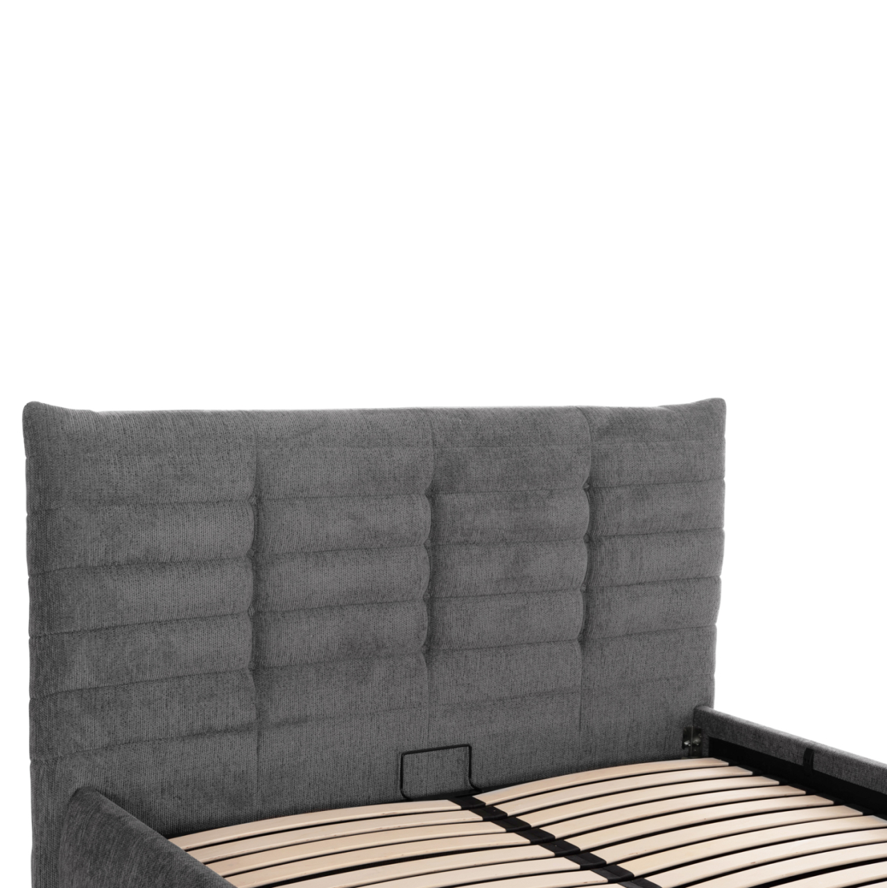 DOUBLE BED SANDRA HM732.01 GREY FABRIC and STORAGE SPACE--FOR MATTRESS 160x200cm. [7]