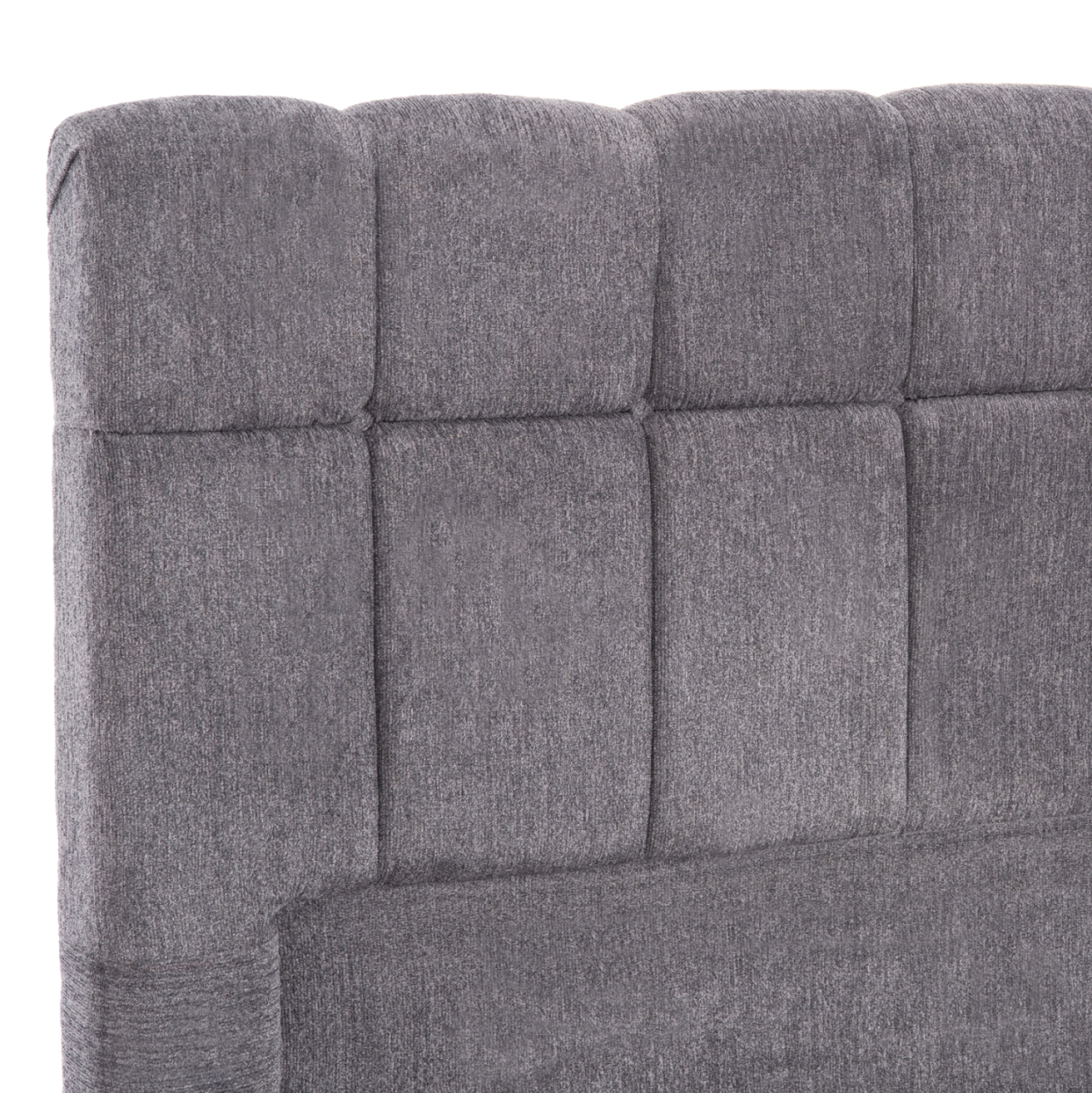 DOUBLE BED WITH MATTRESS and STORAGE SPACE RAMON HM21168 GREY BOUCLE FABRIC--FOR 160x200cm. [8]