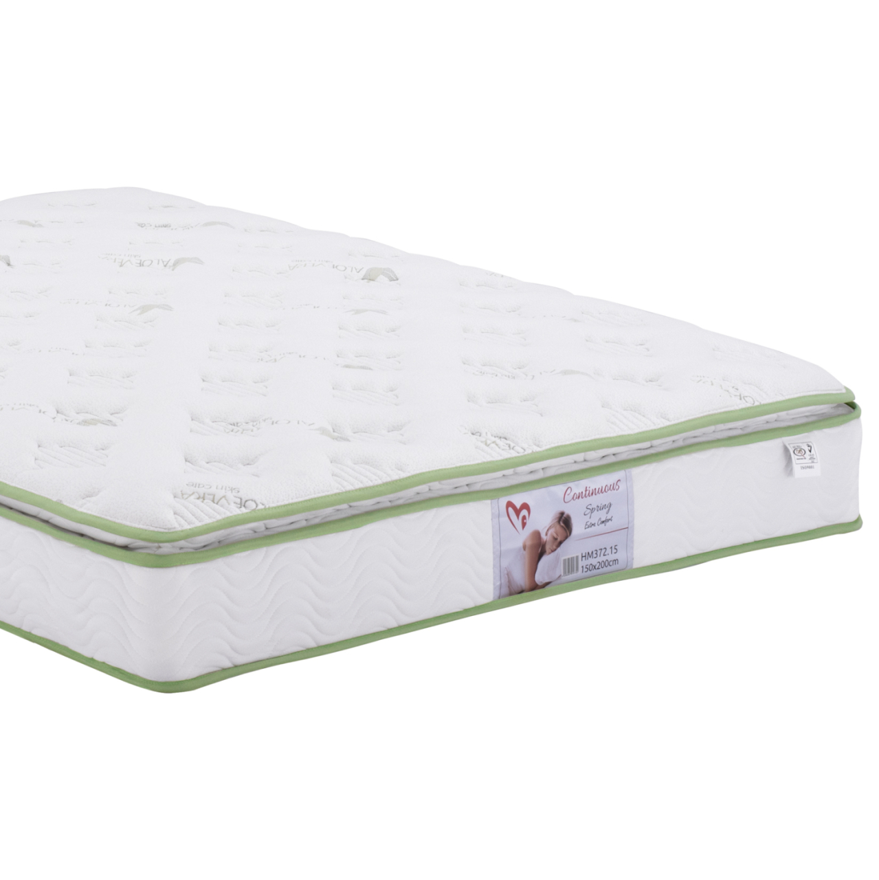 DOUBLE BED WITH MATTRESS CELINA HM21328 METAL and WOOD IN DIRTY OAK--MATTRESS 150x200cm [3]
