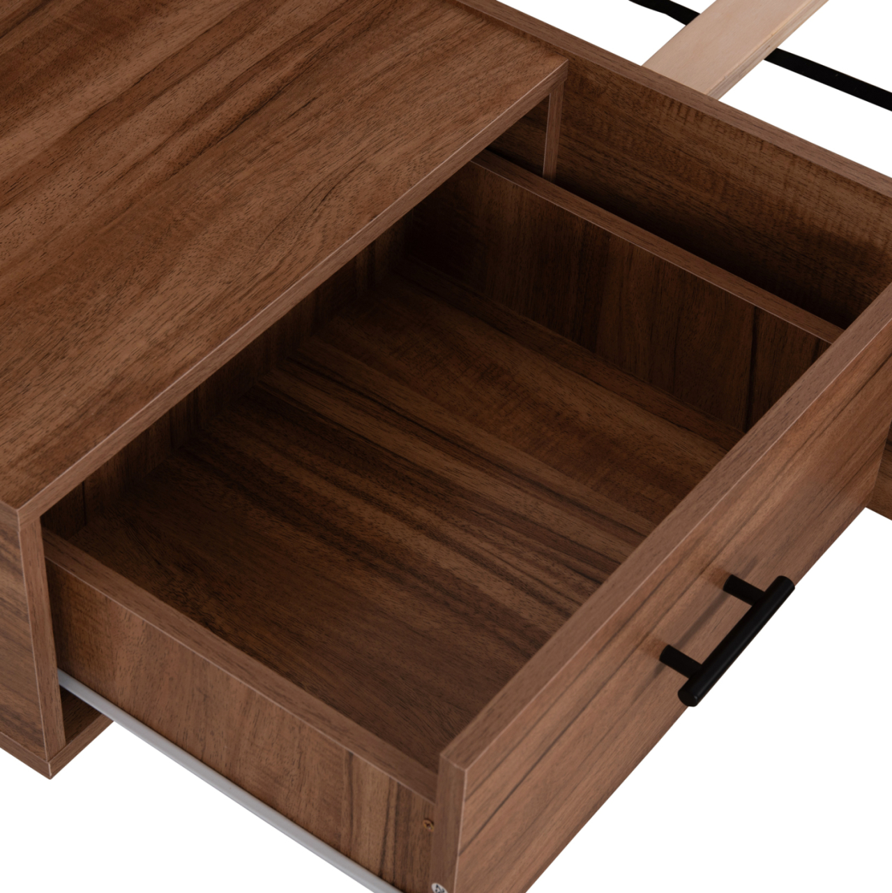 DOUBLE BED WITH NIGHTSTANDS HARRY HM750.01 MELAMINE IN NATURAL/BLACK--MATTRESS 160x200cm [10]