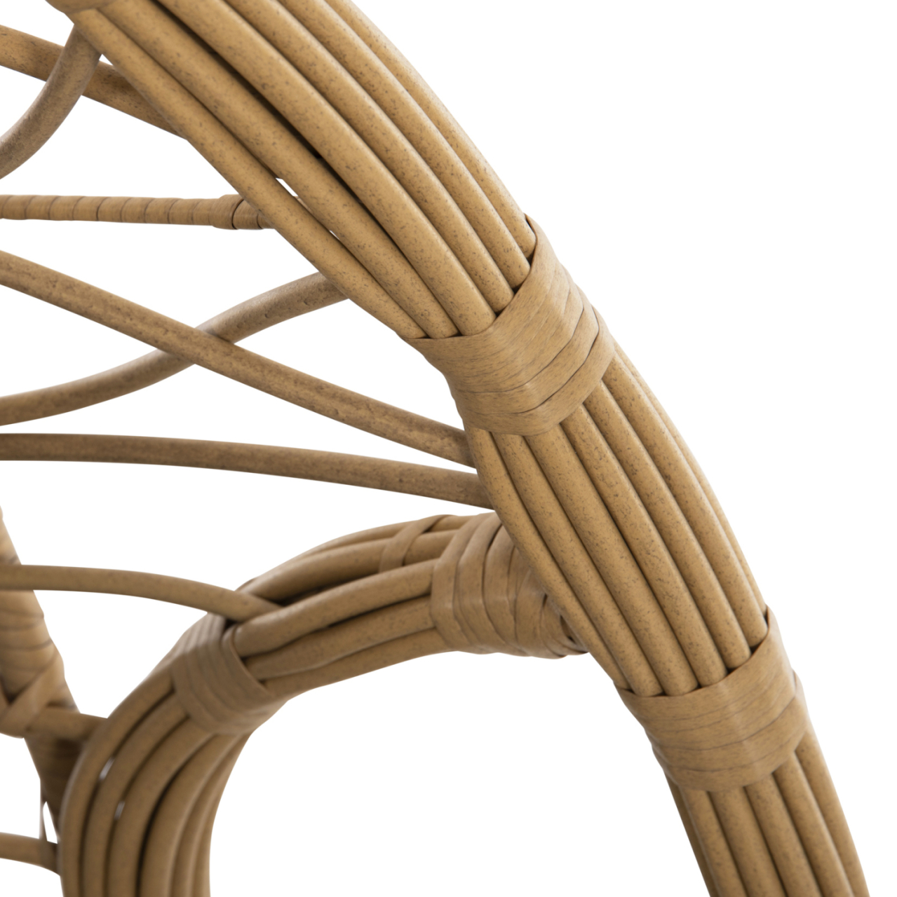 DOUBLE HANGING NEST WITH FOOTREST GRACIE HM5754.02 BEIGE SYNTHETIC RATTAN-GREY STEEL FRAME Φ120x200Hcm. [7]