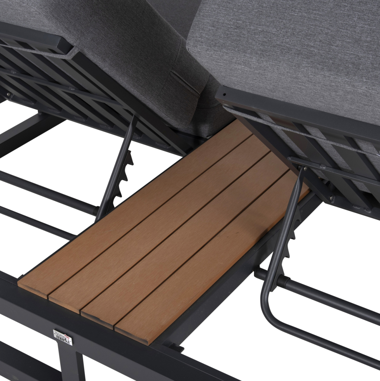 DOUBLE LOUNGE SUNBEDS IN A CUBE WITH SUNSHADES GALLANT HM6097.01 ALUMINUM IN GREY 2x2x2m [8]