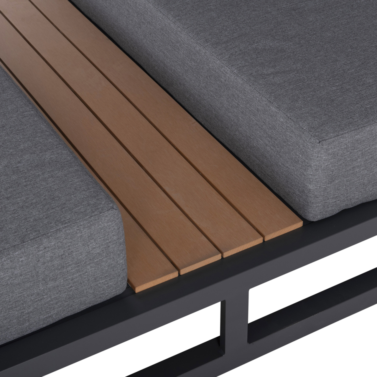 DOUBLE LOUNGE SUNBEDS IN A CUBE WITH SUNSHADES GALLANT HM6097.01 ALUMINUM IN GREY 2x2x2m [7]