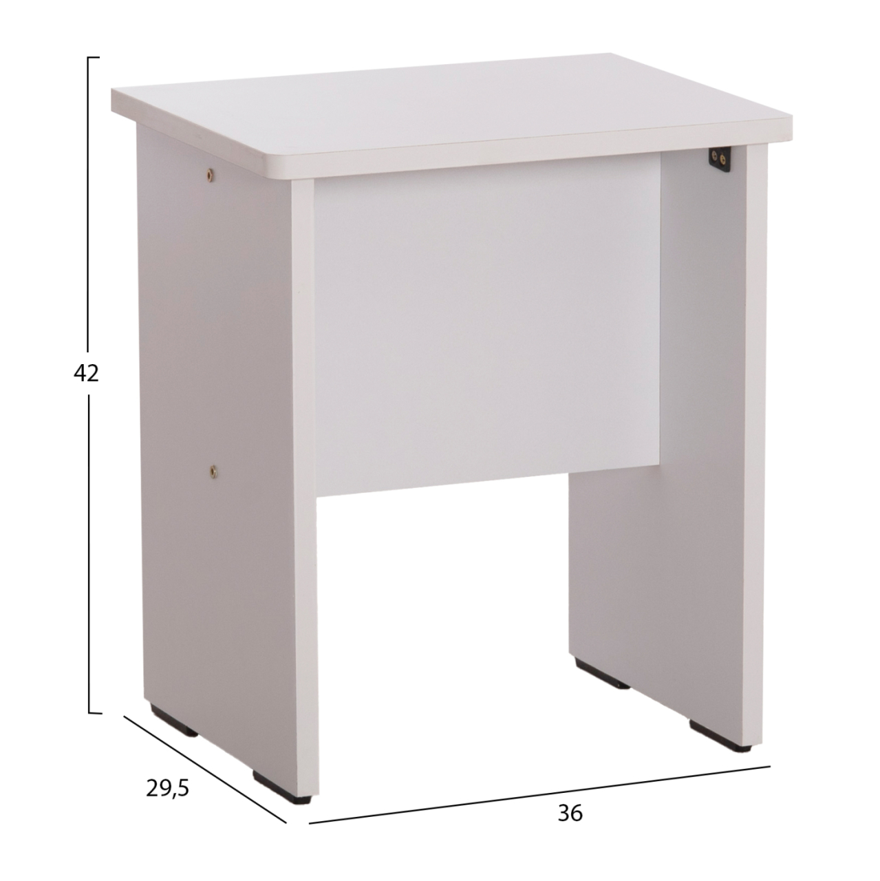 DRESSING TABLE WITH MIRROR and STOOL CRYSTEL HM9938.01 MELAMINE IN WHITE 74x39x155Hcm. [3]