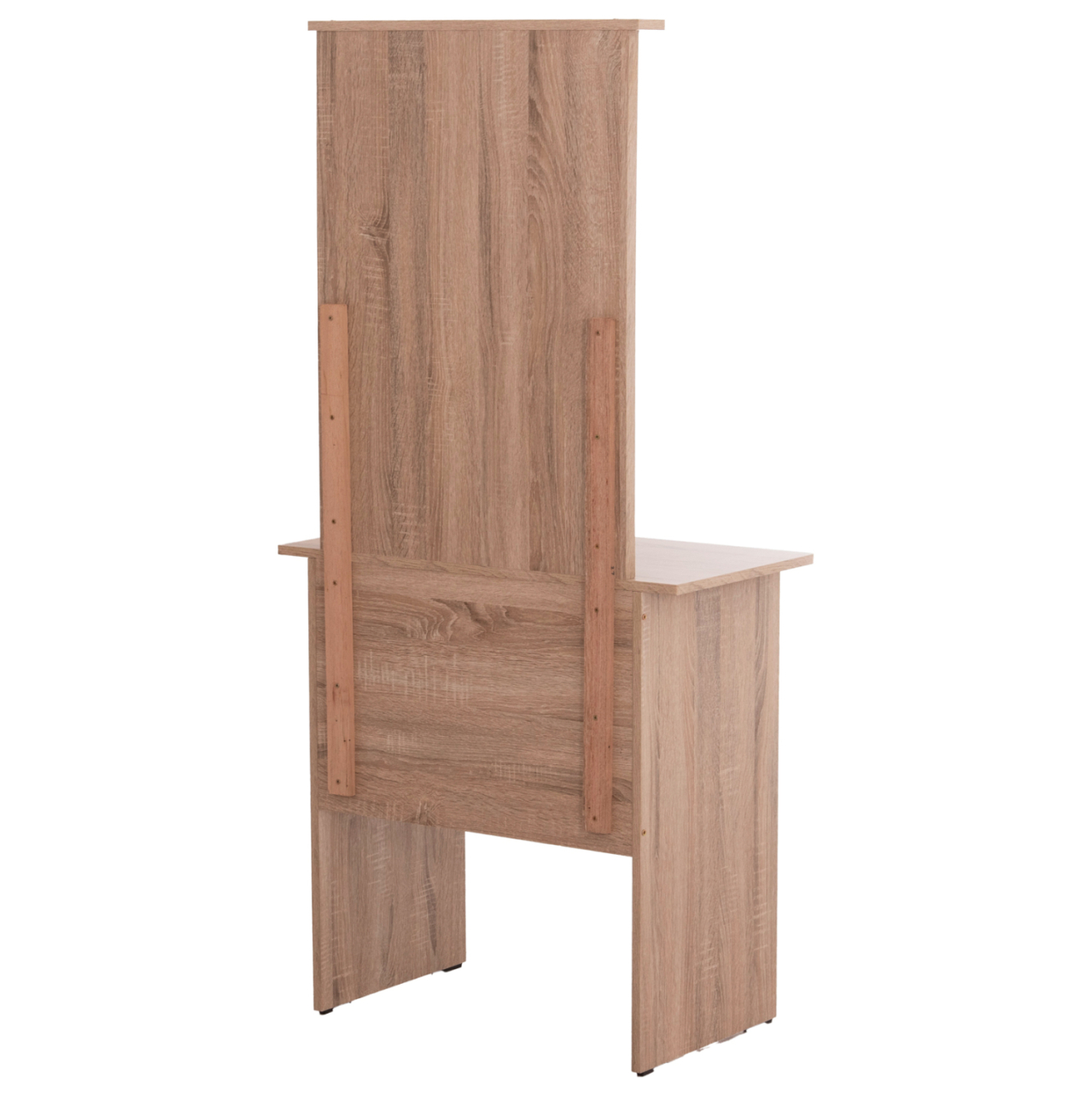 DRESSING TABLE WITH MIRROR and STOOL CRYSTEL HM9938.11 MELAMINE IN SONAMA OAK 74x39x155Hcm. [6]