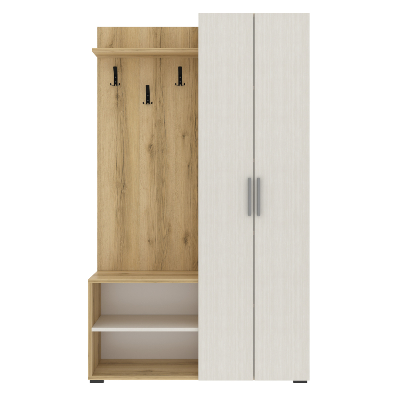 ENTRANCE FURNITURE BOW HM18192 MELAMINE IN NATURAL AND ECRU 110x37x184Hcm. [2]