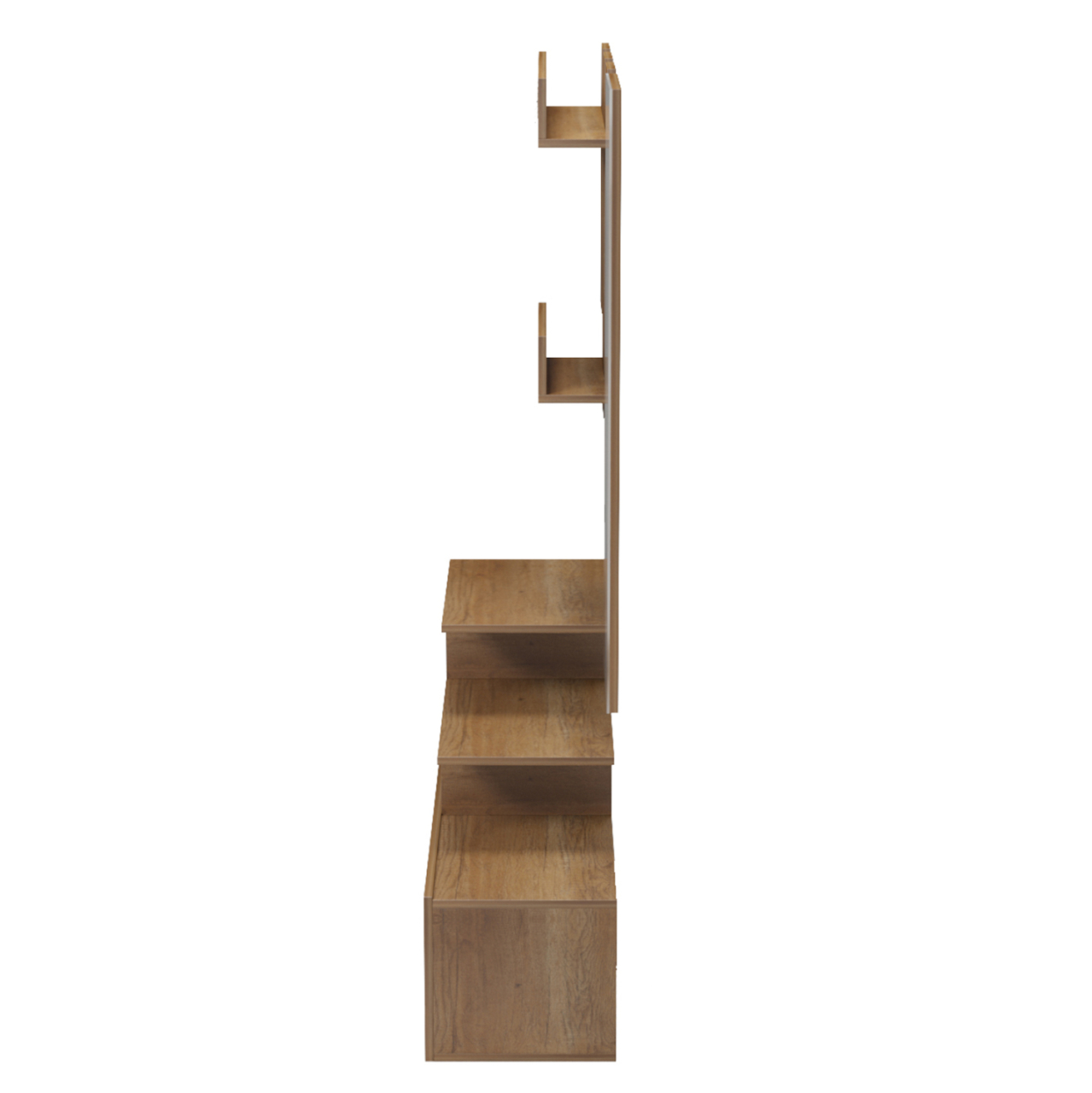 ENTRANCE FURNITURE WITH WALL MIRROR MEZZO HM18380.01 MELAMINE IN NATURAL 100x30x61Hcm [4]