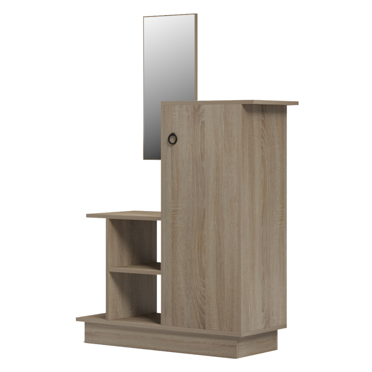 ENTRANCE FURNITURE WITH WALL MIRROR SONG HM18379.01 MELAMINE IN SONAMA 80x30x90Hcm [4]