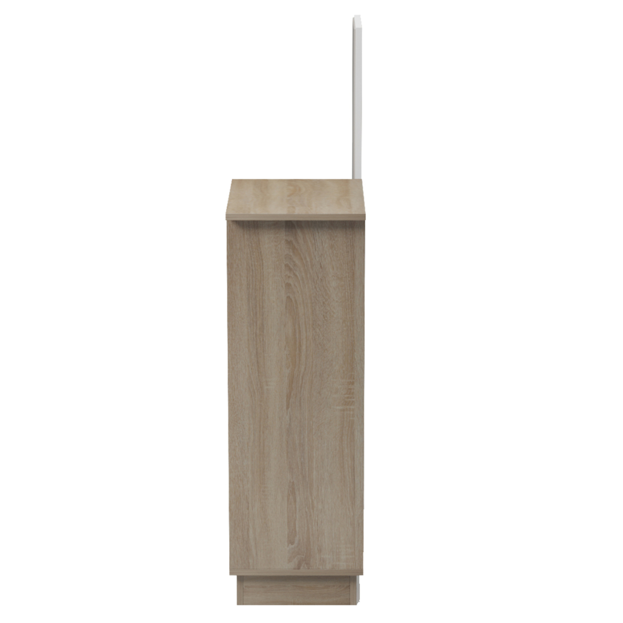 ENTRANCE FURNITURE WITH WALL MIRROR SONG HM18379.11 MELAMINE IN SONAMA/WHITE 80x30x90Hcm [4]