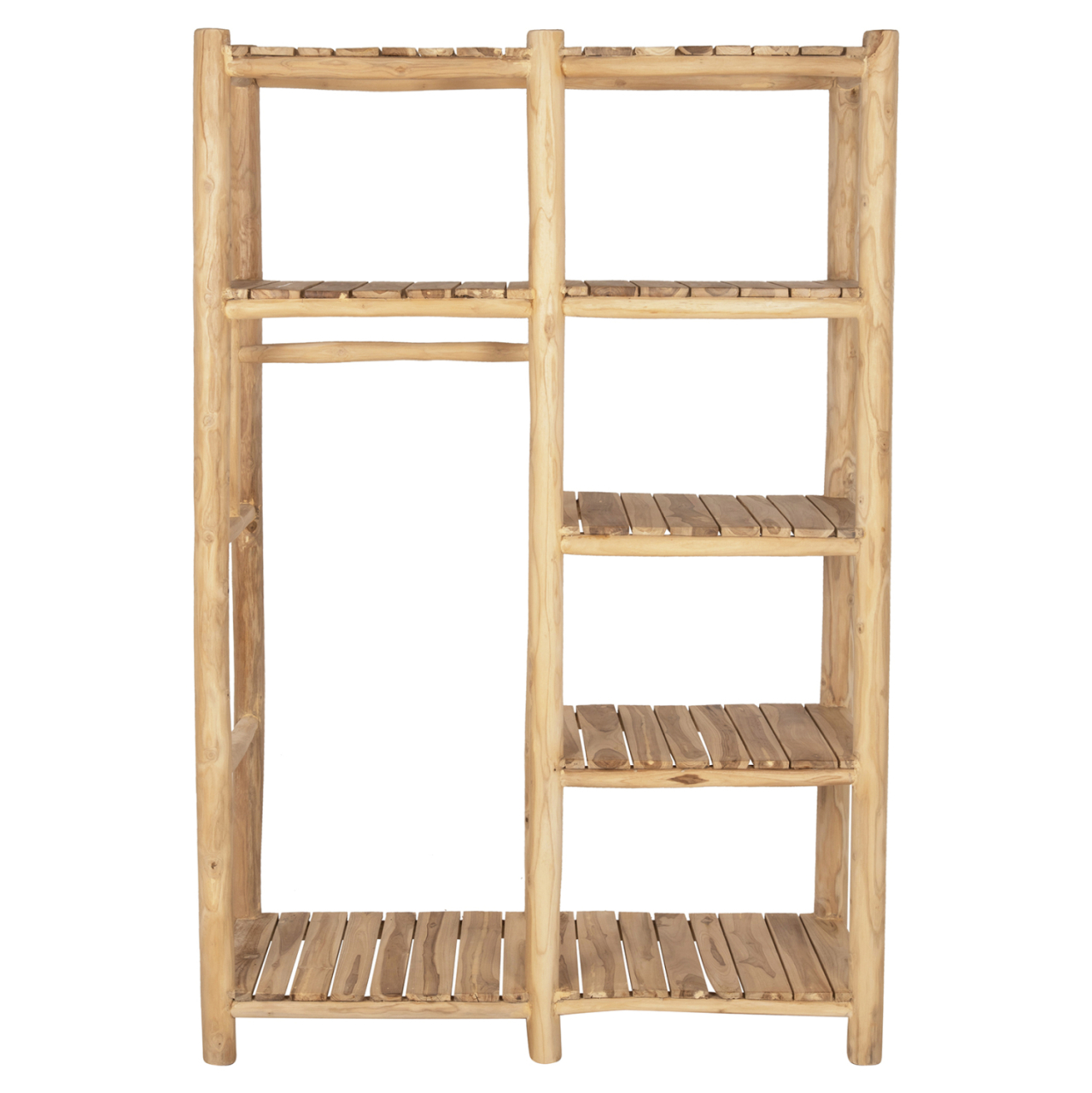 ENTRANCE RACK BALEN HM9550 TEAK WOOD IN NATURAL COLOR 120x50x180Hcm. [3]