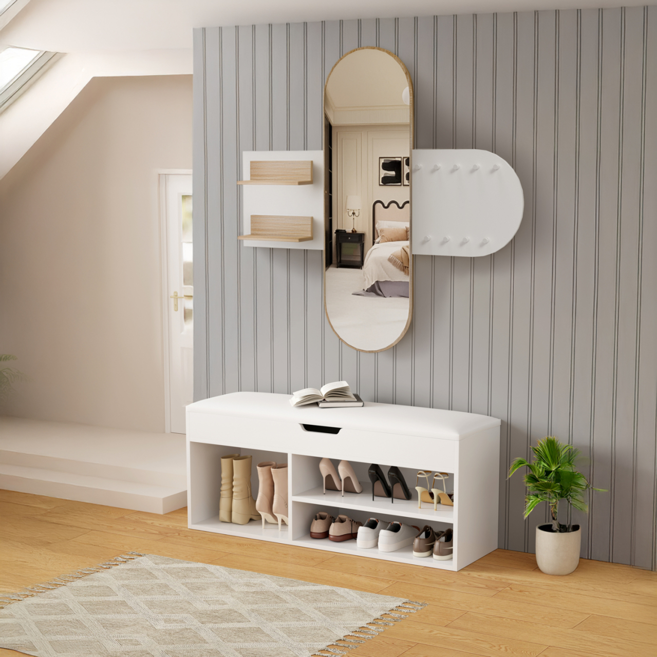 ENTRANCE SET 2PCS CHERYL HM21276.02 MELAMINE IN WHITE--SONAMA [4]
