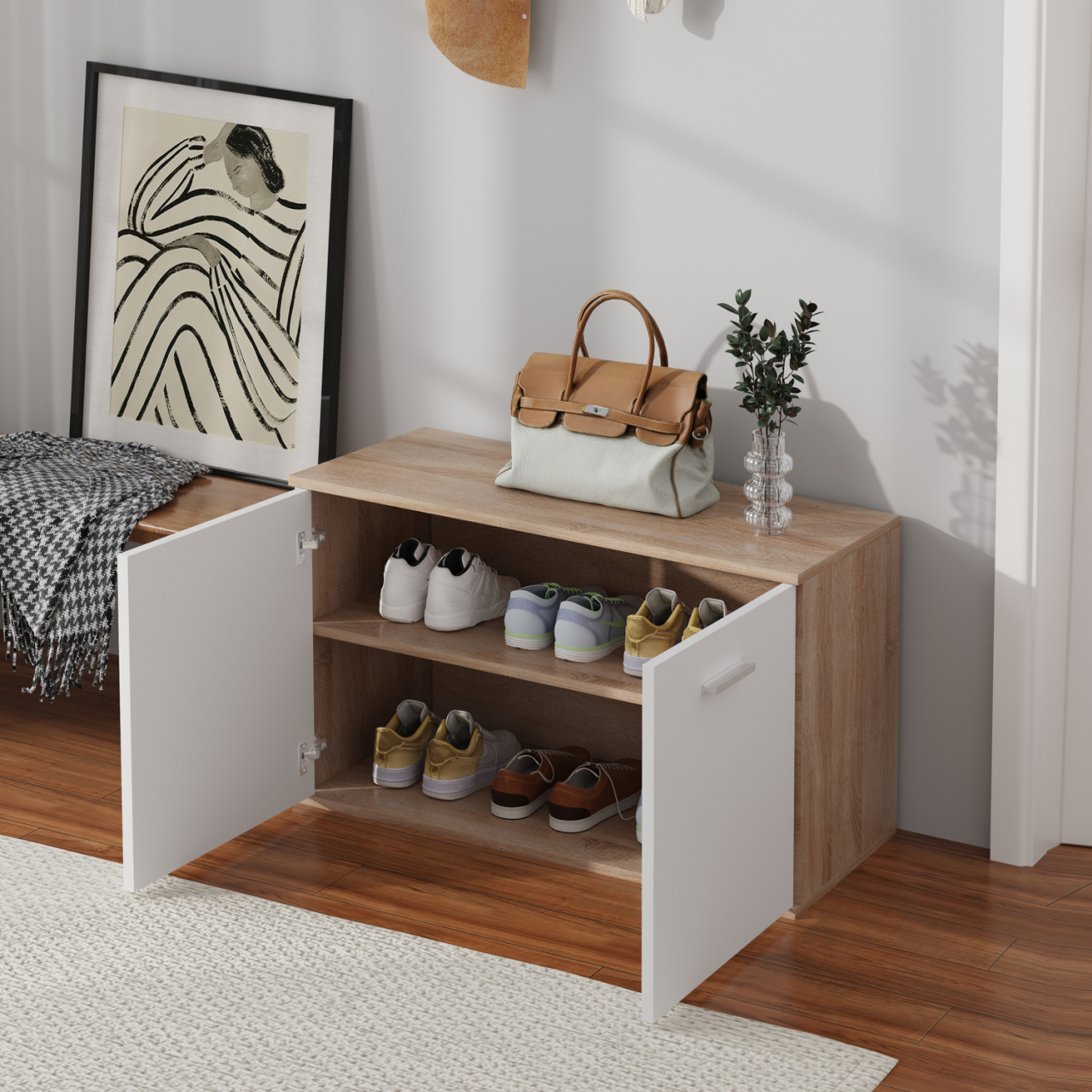 ENTRANCE SET 3PCS DIONNE HM21058 MELAMINE IN SONAMA-WHITE [6]