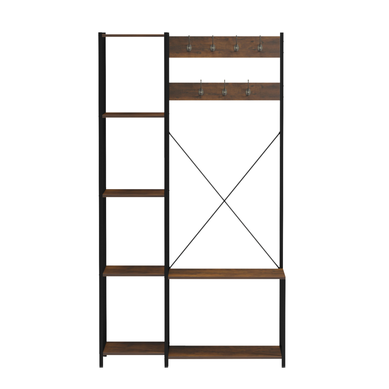 ENTRYWAY FURNITURE/OPEN ACCESS WARDROBE ARANJA HM18083 METAL-MELAMINE 100x46x180Hcm. [3]
