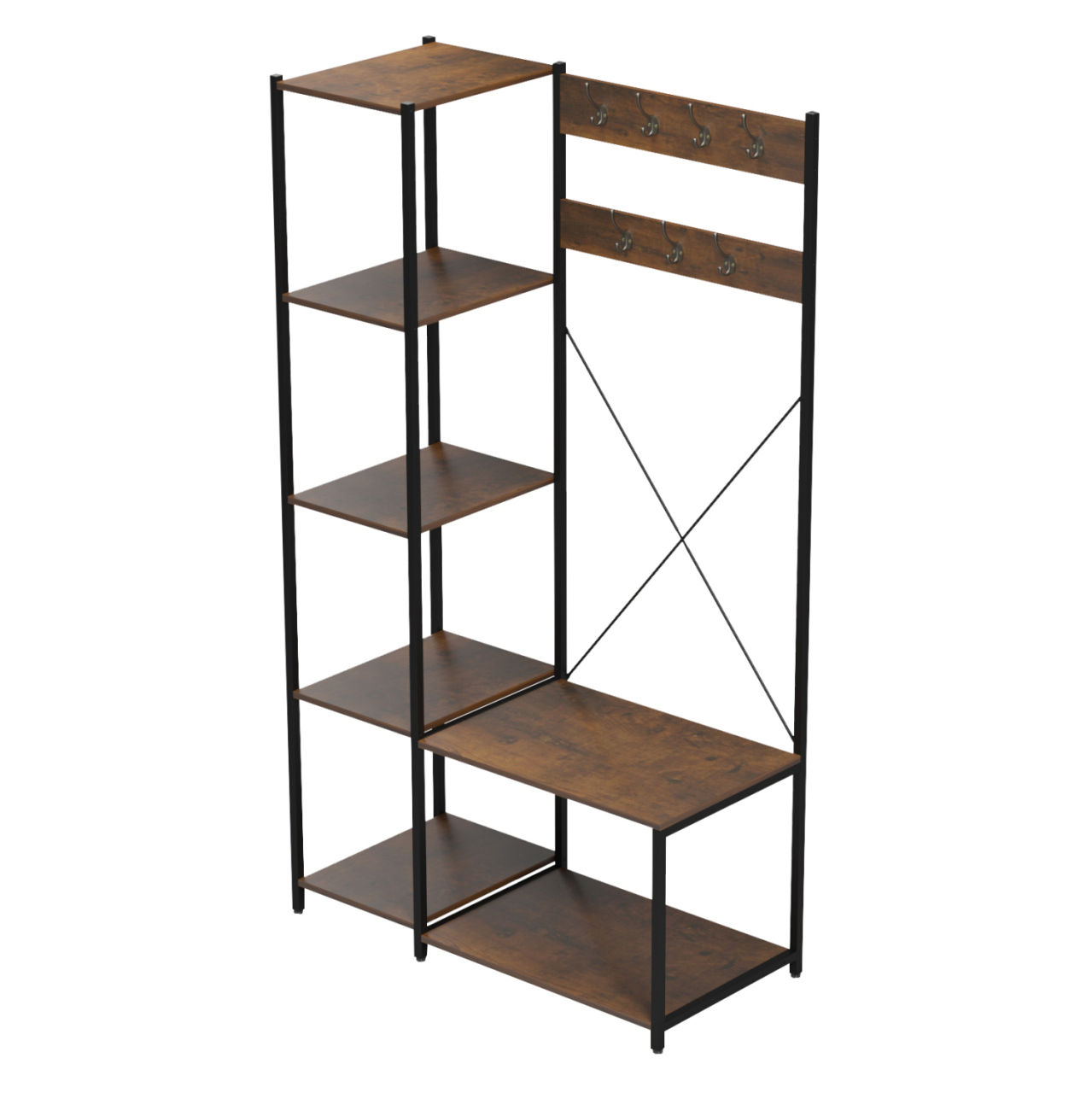 ENTRYWAY FURNITURE/OPEN ACCESS WARDROBE ARANJA HM18083 METAL-MELAMINE 100x46x180Hcm. [4]