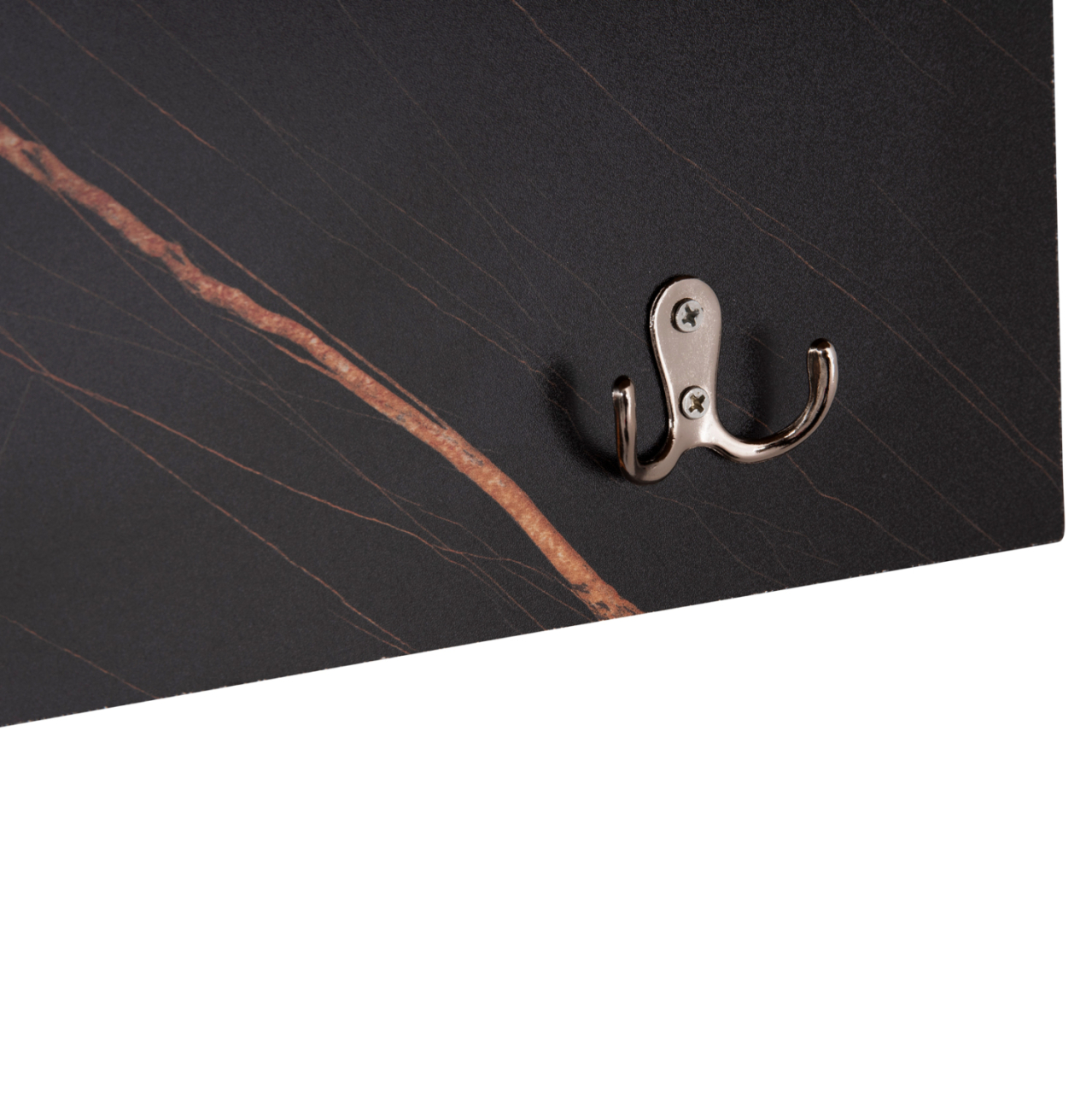 ENTRYWAY FURNITURE SET DELPHINE HM8876.12 MELAMINE IN BLACK MARBLE-NATURAL WOOD 80x31.5x52Hcm. [6]