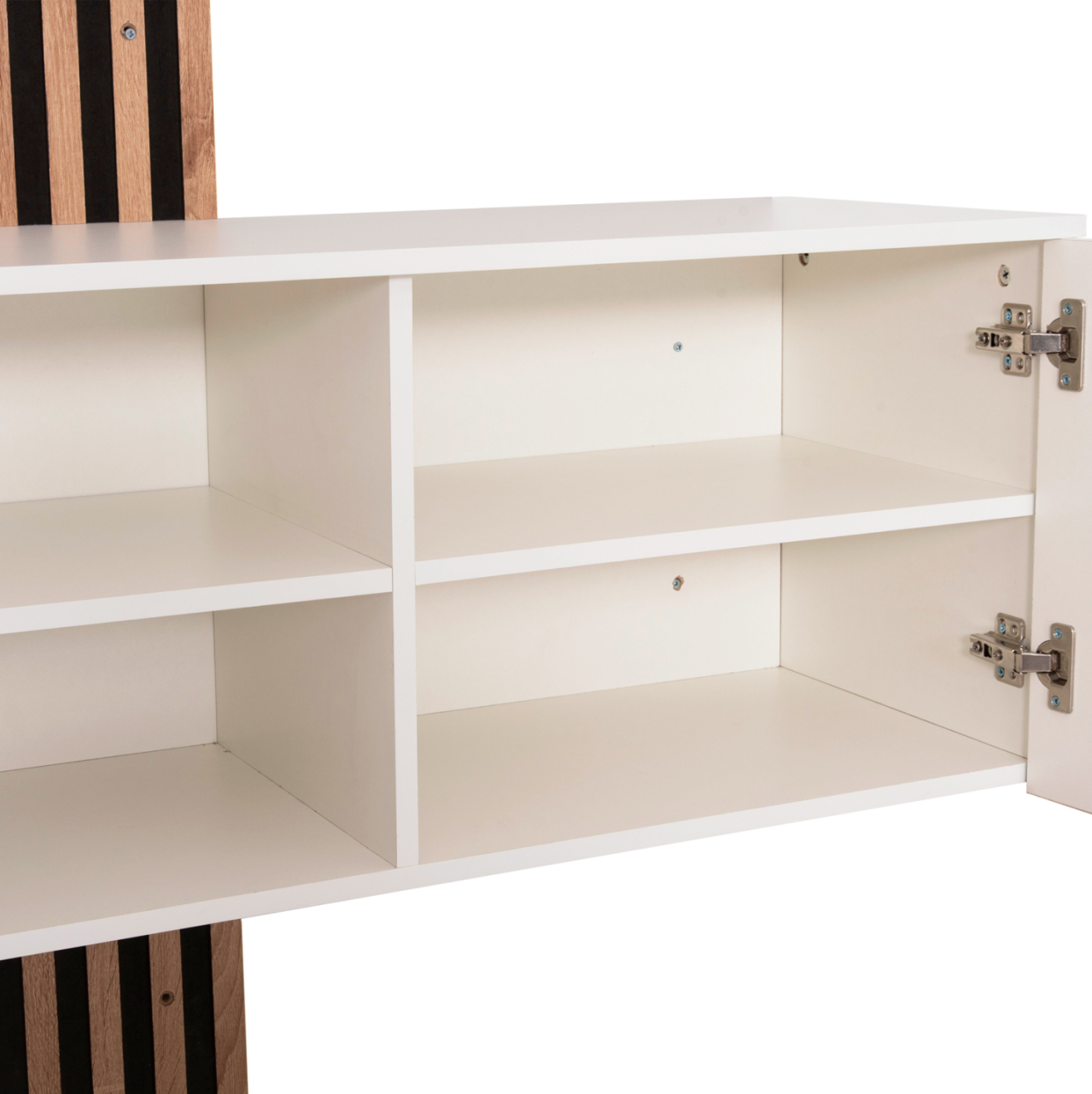 ENTRYWAY FURNITURE SET WITH MIRROR MYLES HM18080.01 MELAMINE IN SONAMA-WHITE 100x37x200Hcm. [5]