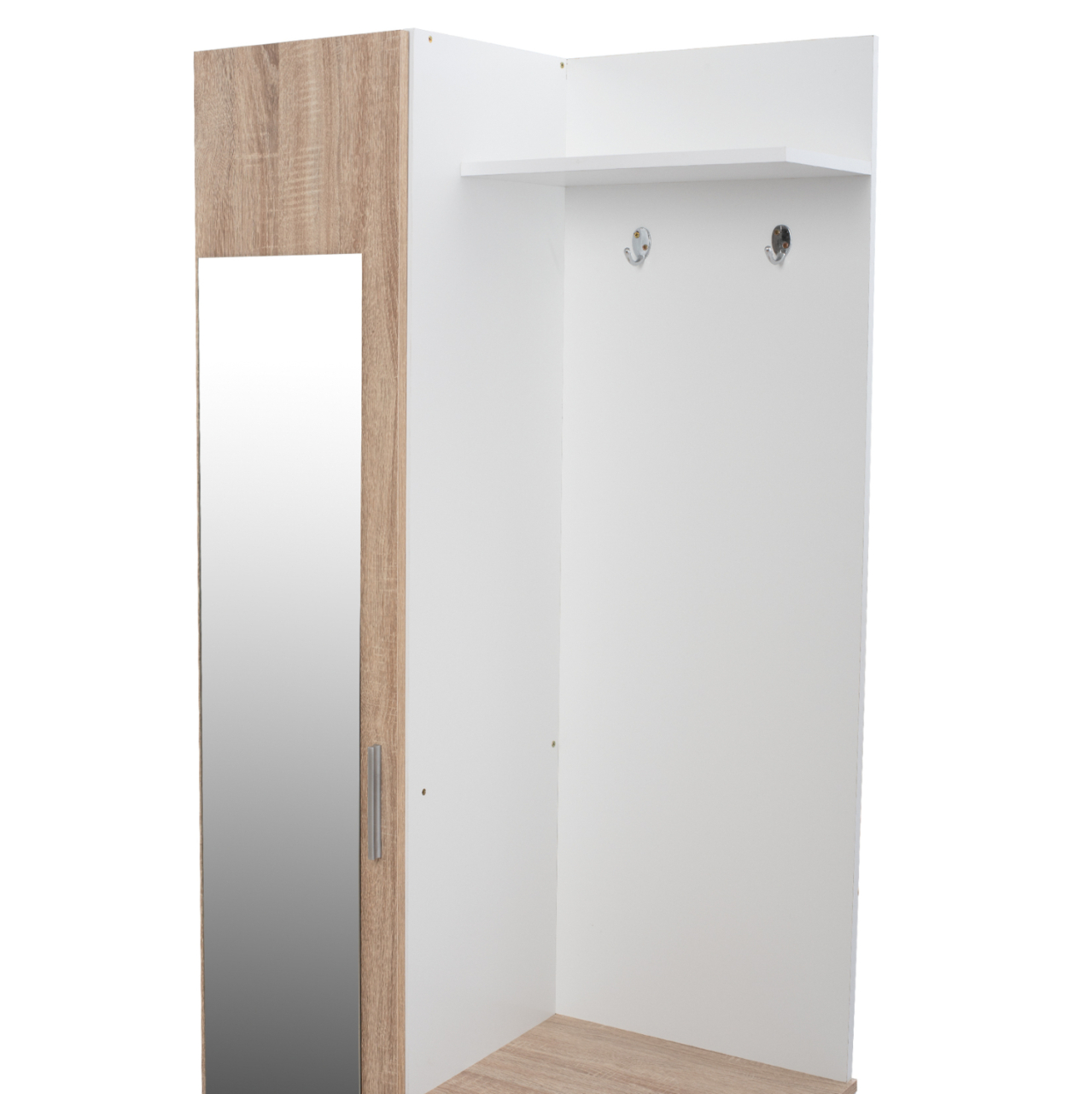 Entryway Furniture with mirror Janice HM2264 Sonama White 70,3x37,1x181,8 cm. [5]