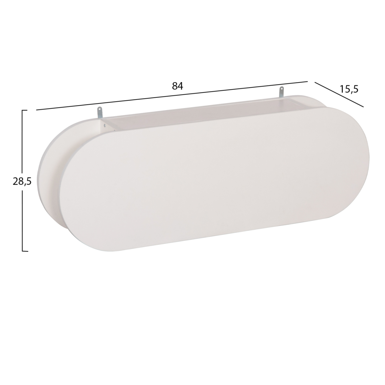 ENTRYWAY HANGER WITH CABINET SHELF STOR HM18078.01 MELAMINE IN WHITE 84x15.5x28.5Hcm. [2]