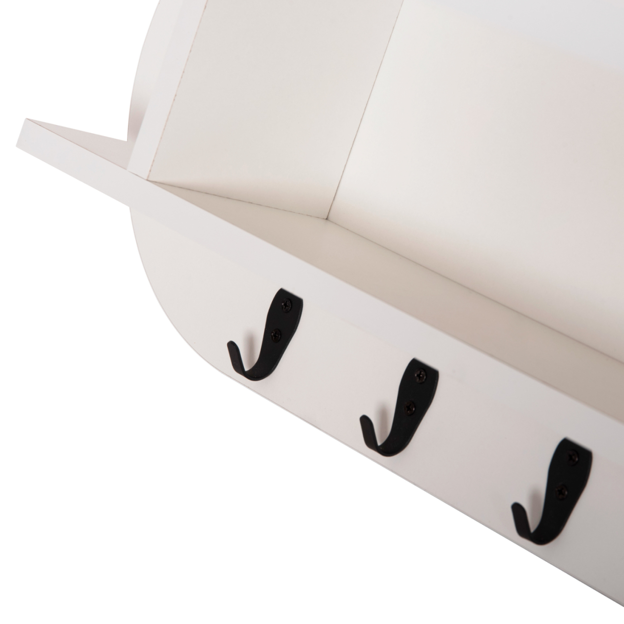 ENTRYWAY HANGER WITH CABINET SHELF STOR HM18078.01 MELAMINE IN WHITE 84x15.5x28.5Hcm. [6]