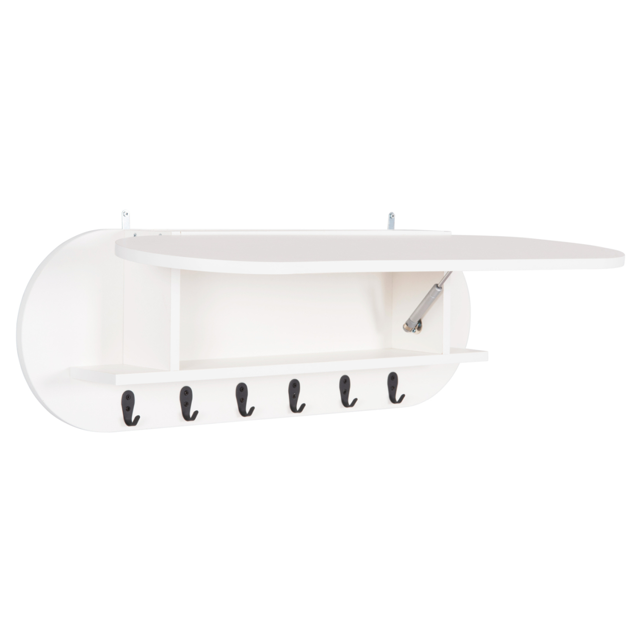 ENTRYWAY HANGER WITH CABINET SHELF STOR HM18078.01 MELAMINE IN WHITE 84x15.5x28.5Hcm. [5]