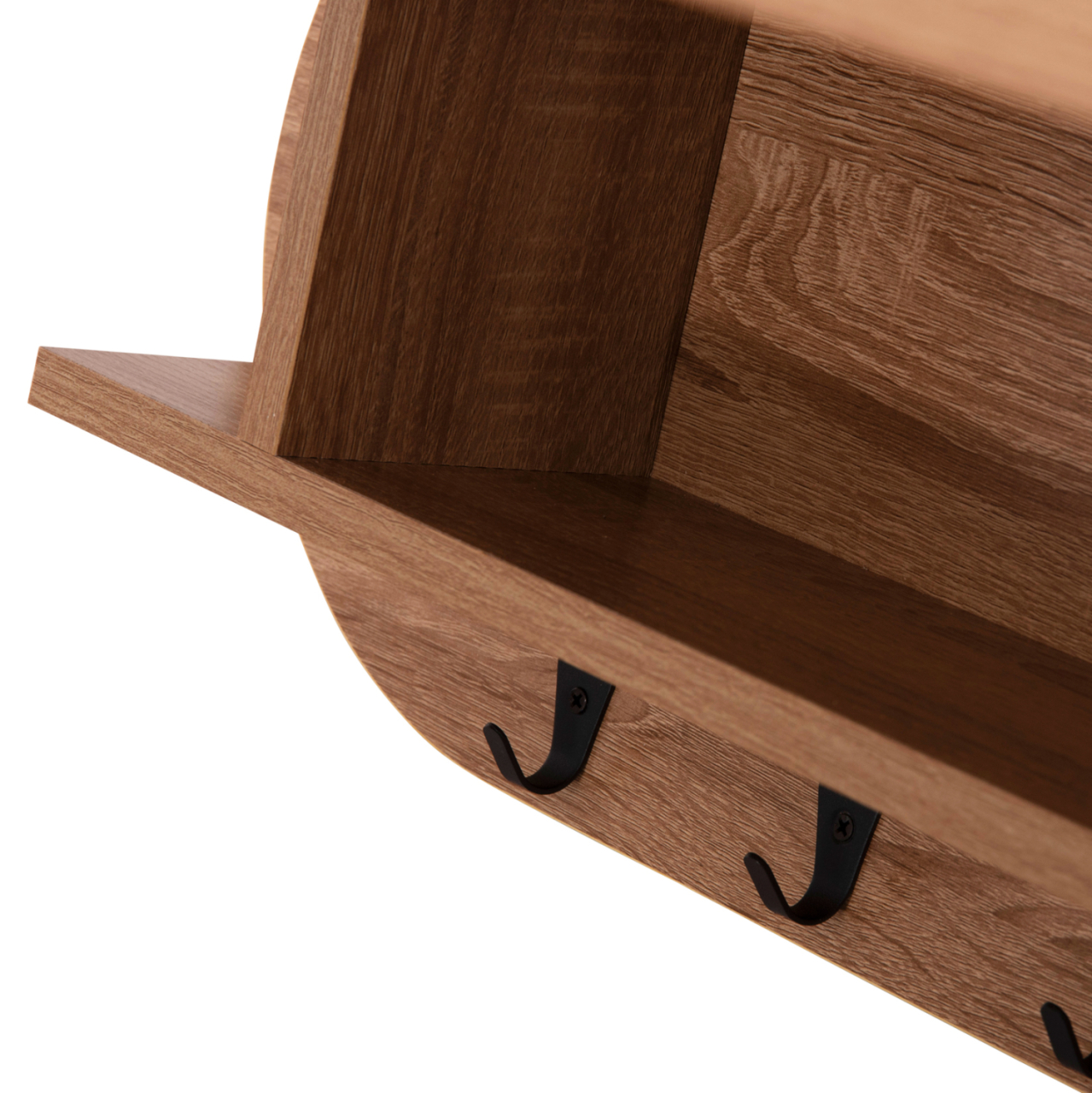ENTRYWAY HANGER WITH CABINET SHELF STOR HM18078.02 MELAMINE IN SONAMA 84x15.5x28.5Hcm. [6]