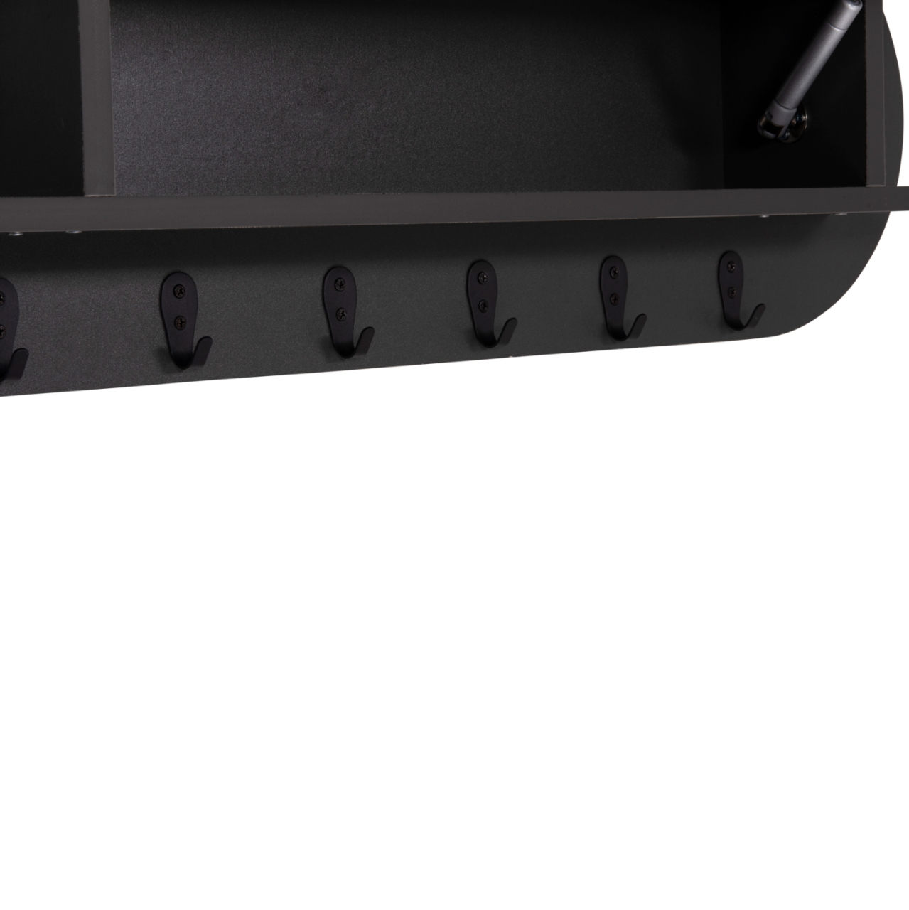 ENTRYWAY HANGER WITH CABINET SHELF STOR HM18078.03 MELAMINE IN DARK GREY 84x15.5x28.5Hcm. [6]