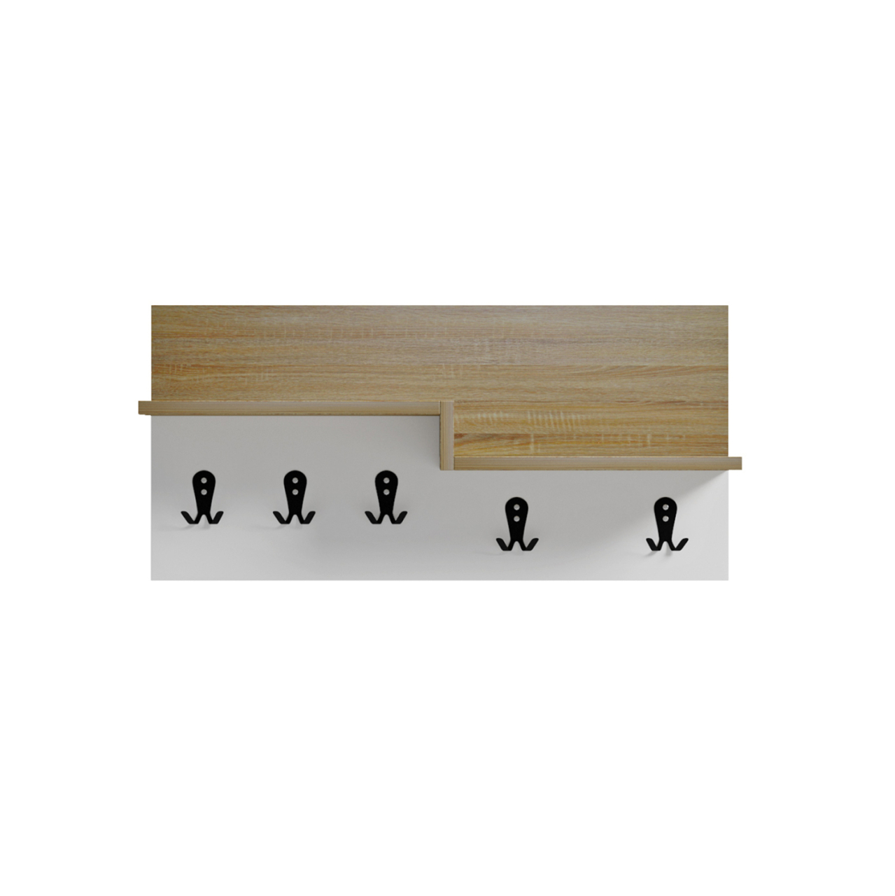 ENTRYWAY HANGER WITH SHELF NYDA HM18079.01 MELAMINE IN SONAMA-WHITE 65x13.2x31Hcm. [4]