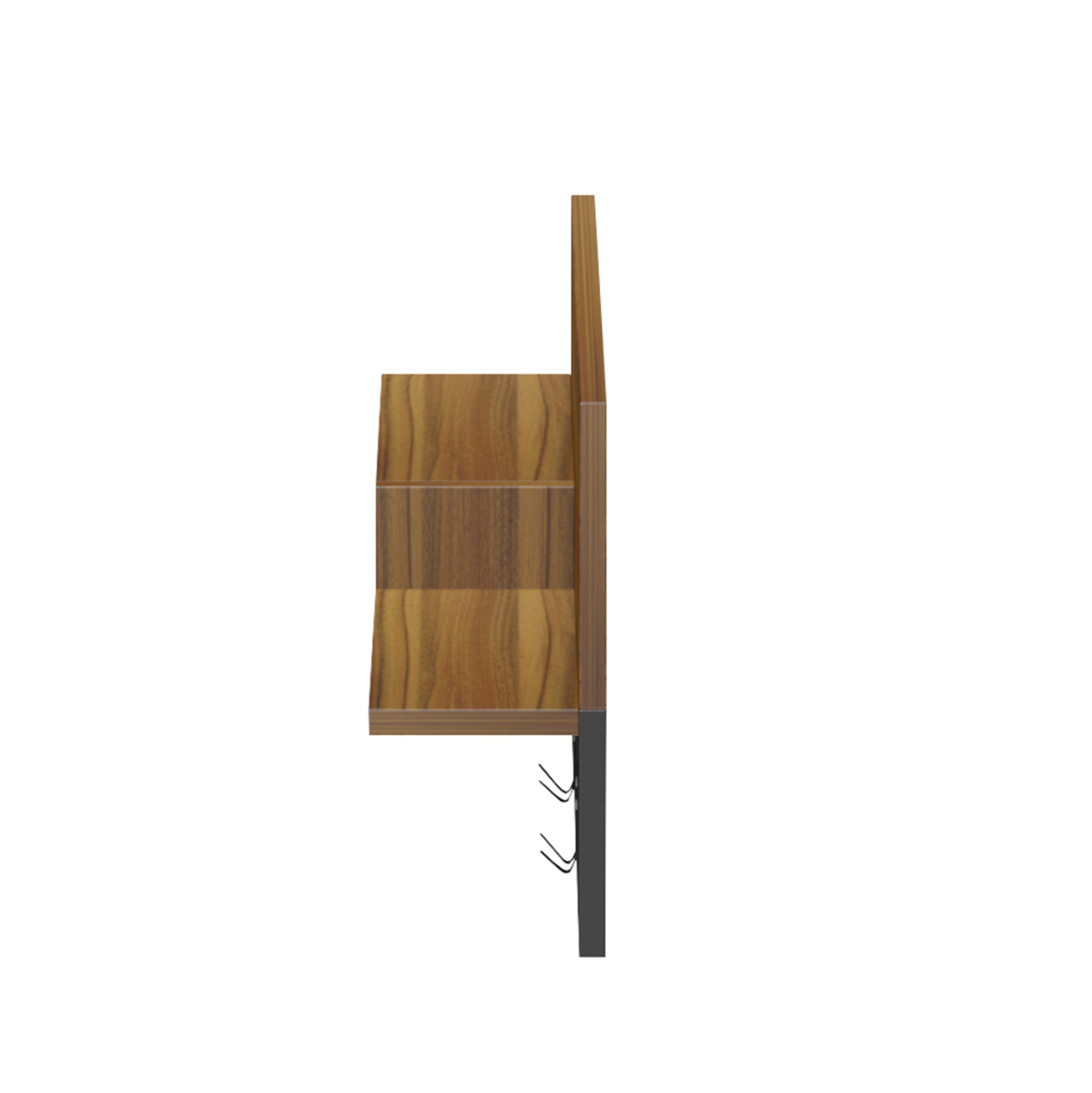 ENTRYWAY HANGER WITH SHELF NYDA HM18079.02 MELAMINE IN WALNUT-BLACK 65x13.2x31Hcm. [5]