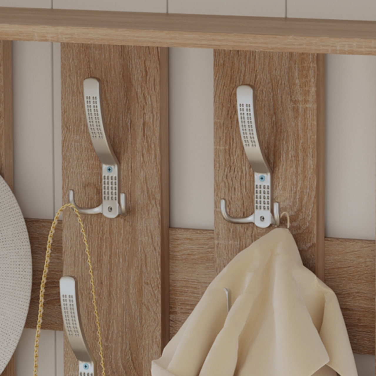 ENTRYWAY SET WITH MIRROR GORN HM2473.01 MELAMINE IN SONAMA 90x24x190Hcm. [9]