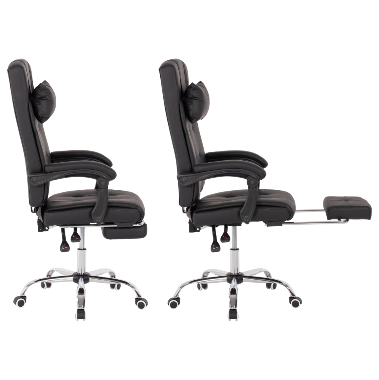 EXECUTIVE OFFICE CHAIR HM1057.11 BLACK WITH FOLDING FOOTREST 58x71x128Hcm. [4]