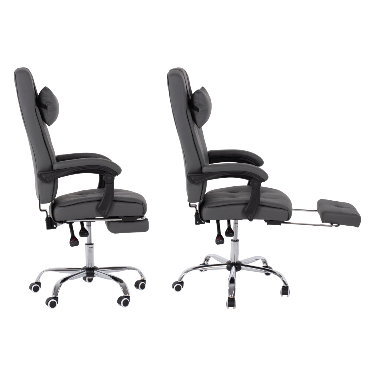 EXECUTIVE OFFICE CHAIR HM1057.20 GREY WITH FOLDING FOOTREST 58x71x128Hcm. [4]