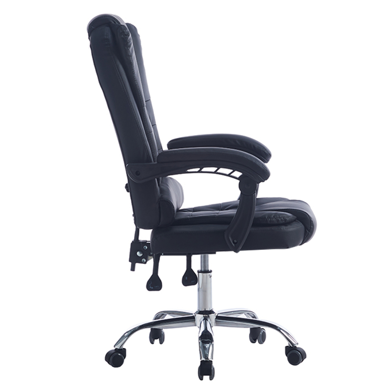 EXECUTIVE OFFICE CHAIR KYRON HM1221.01 BLACK PU--CHROME BASE 65x46x112Hcm. [4]