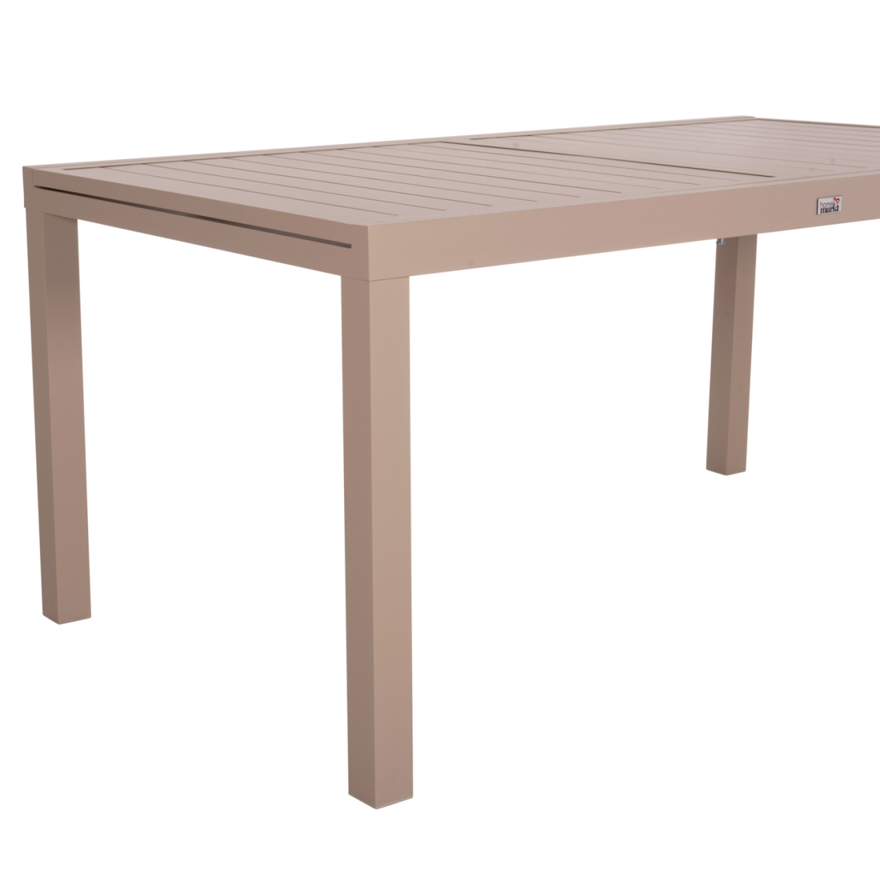 EXTENDABLE DINING TABLE KRUM HM6277.04 ALUMINUM IN CAPPUCCINO 160-240x90x73Hcm. [10]